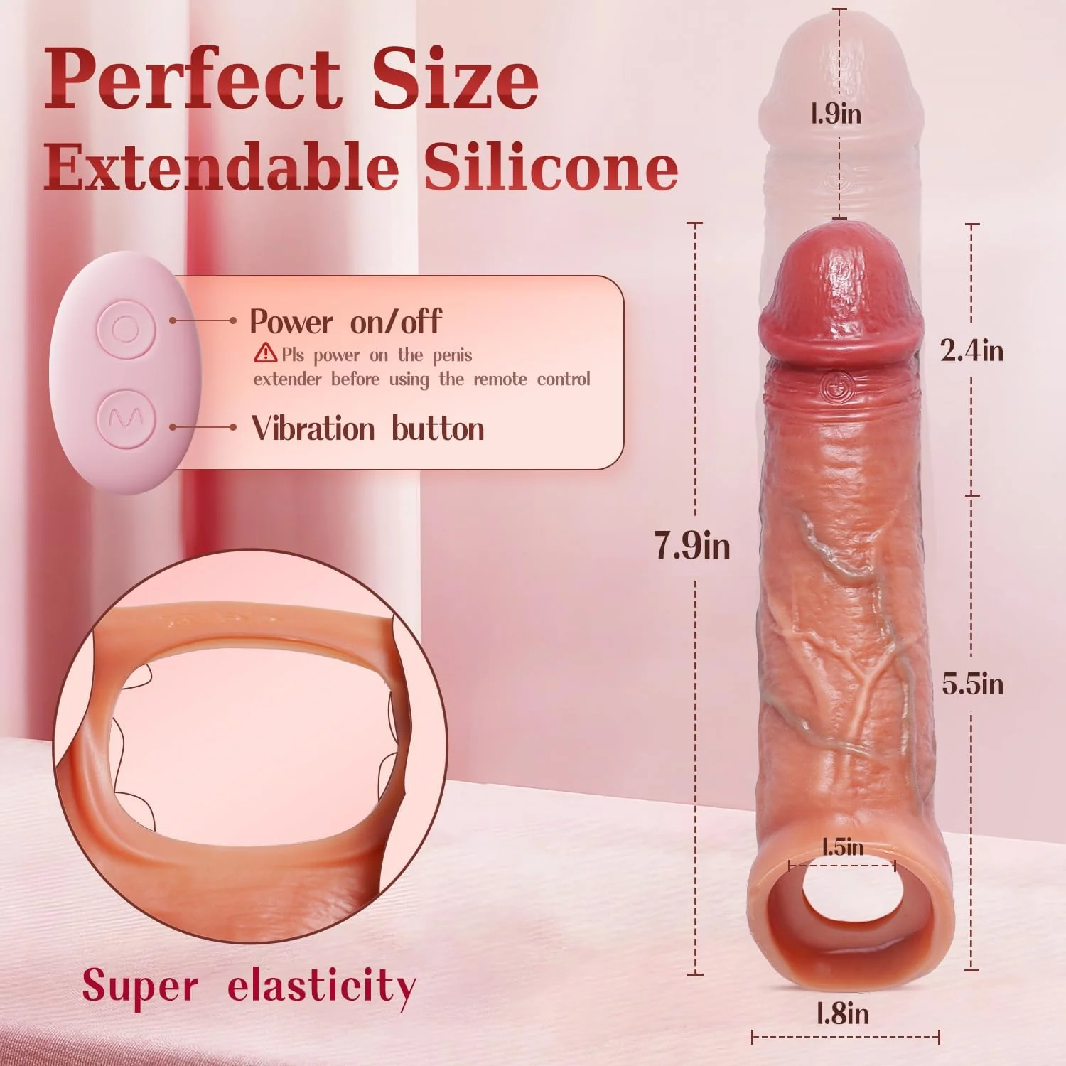 ThickThrill Vibrating Penis Sleeve Extender - Image 7