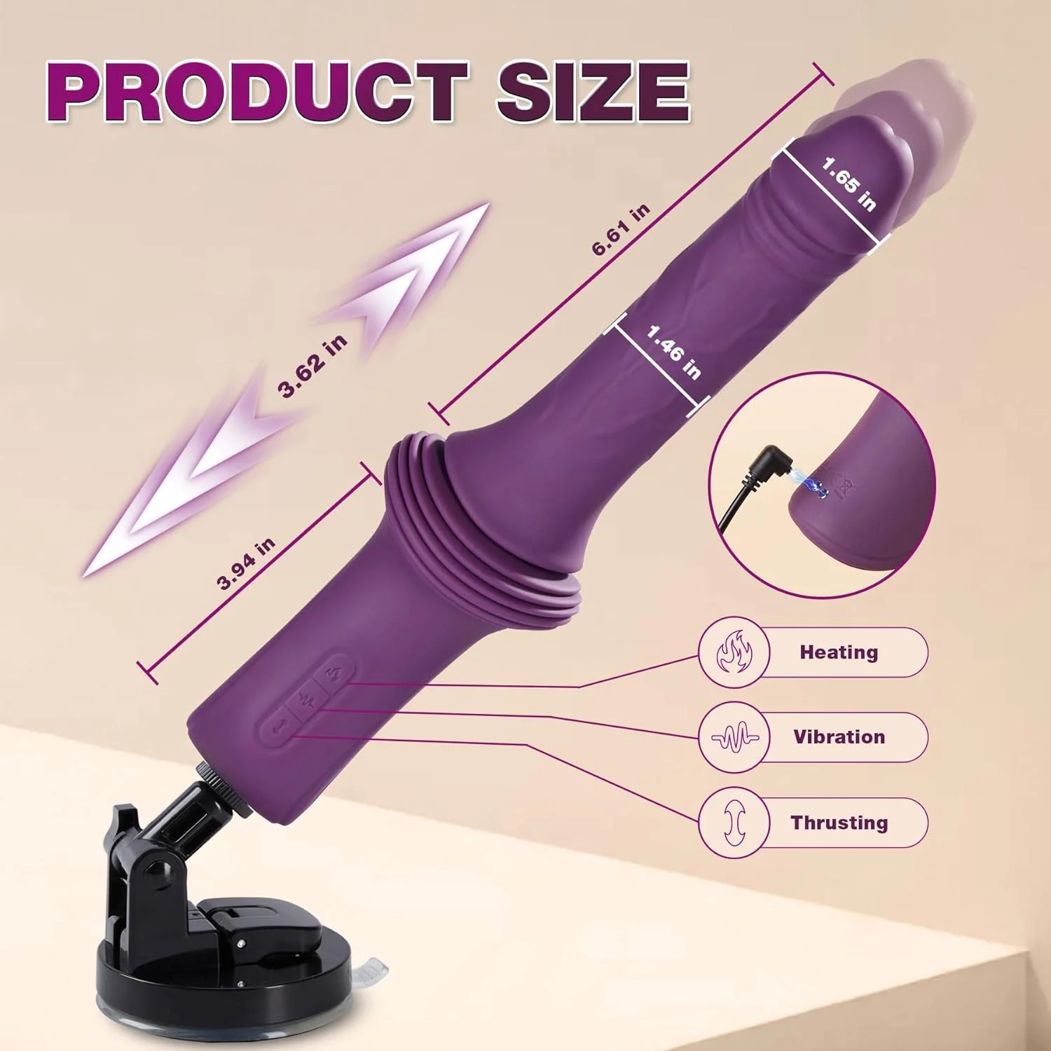 ThrustDeep Heated Dildo Sex Machine - Image 5