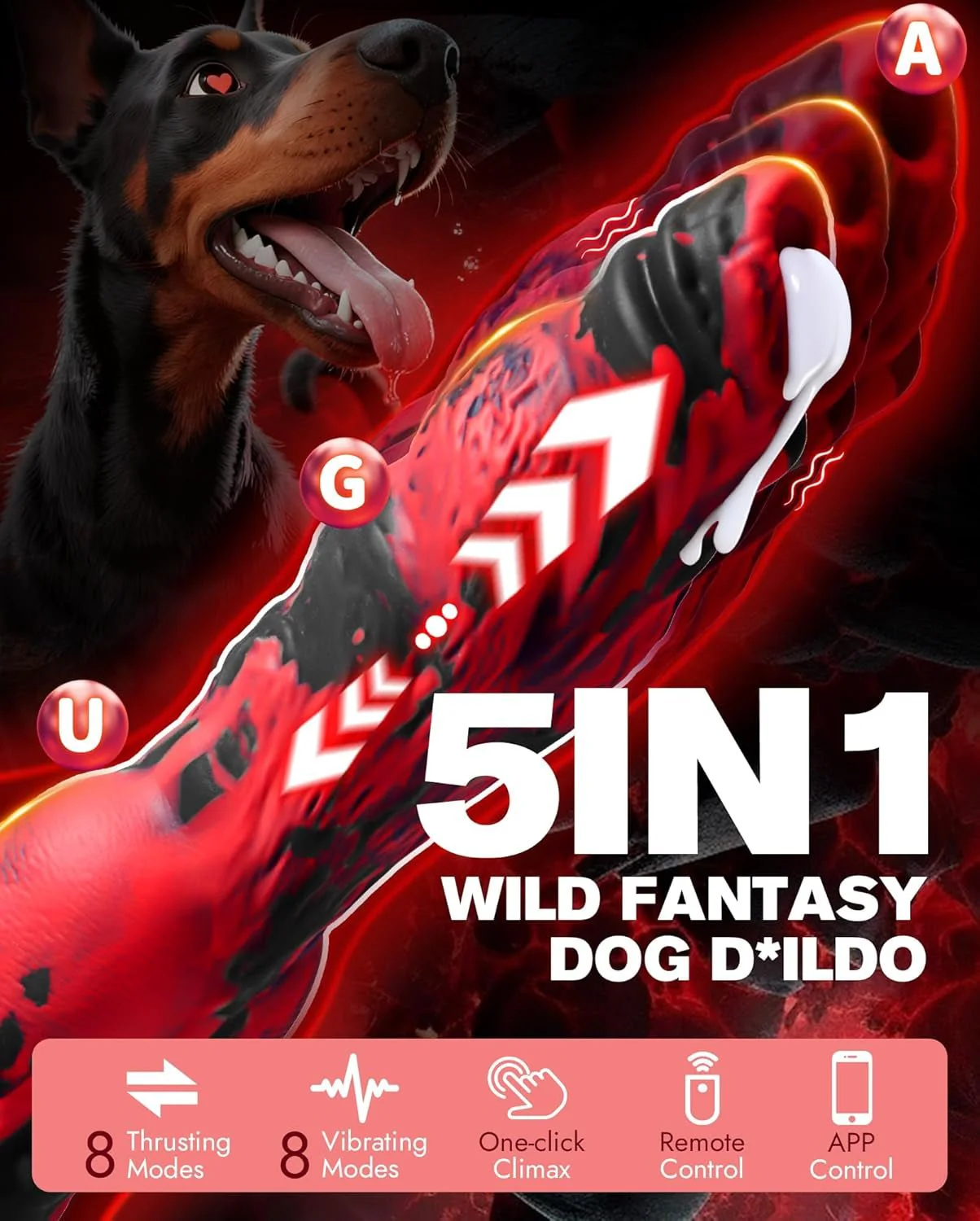 BeastPulse Fantasy Monster Thrusting Dildo Vibrator - Image 2