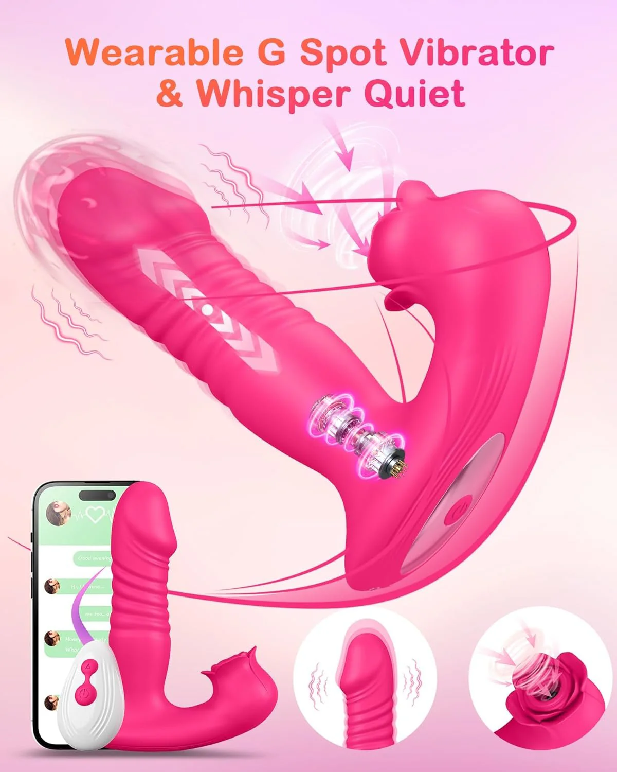 RoseThrustV 3-in-1 Wearable Thrusting Clit Sucker - Image 7