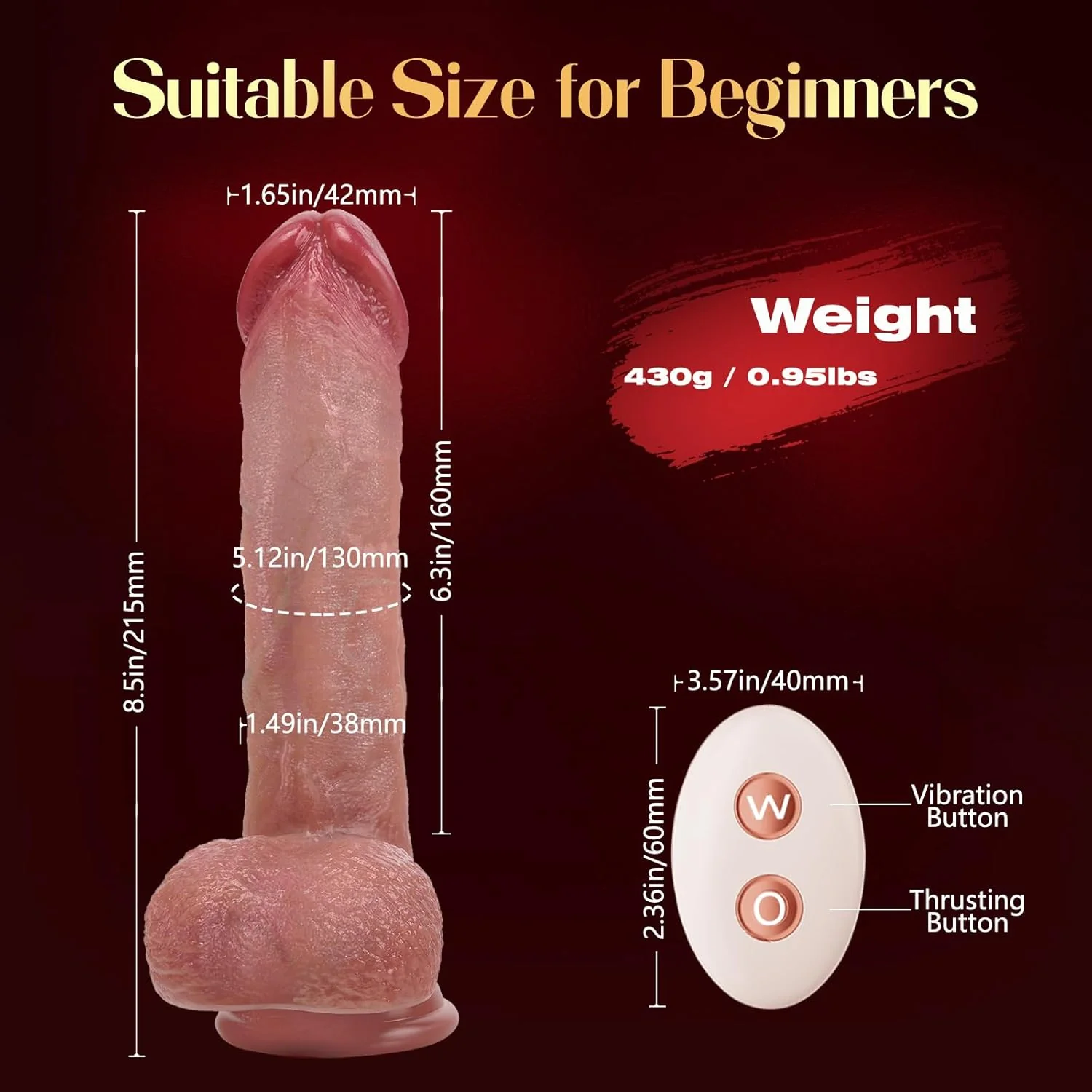 ThrustReal Remote Dildo Vibe - Image 6