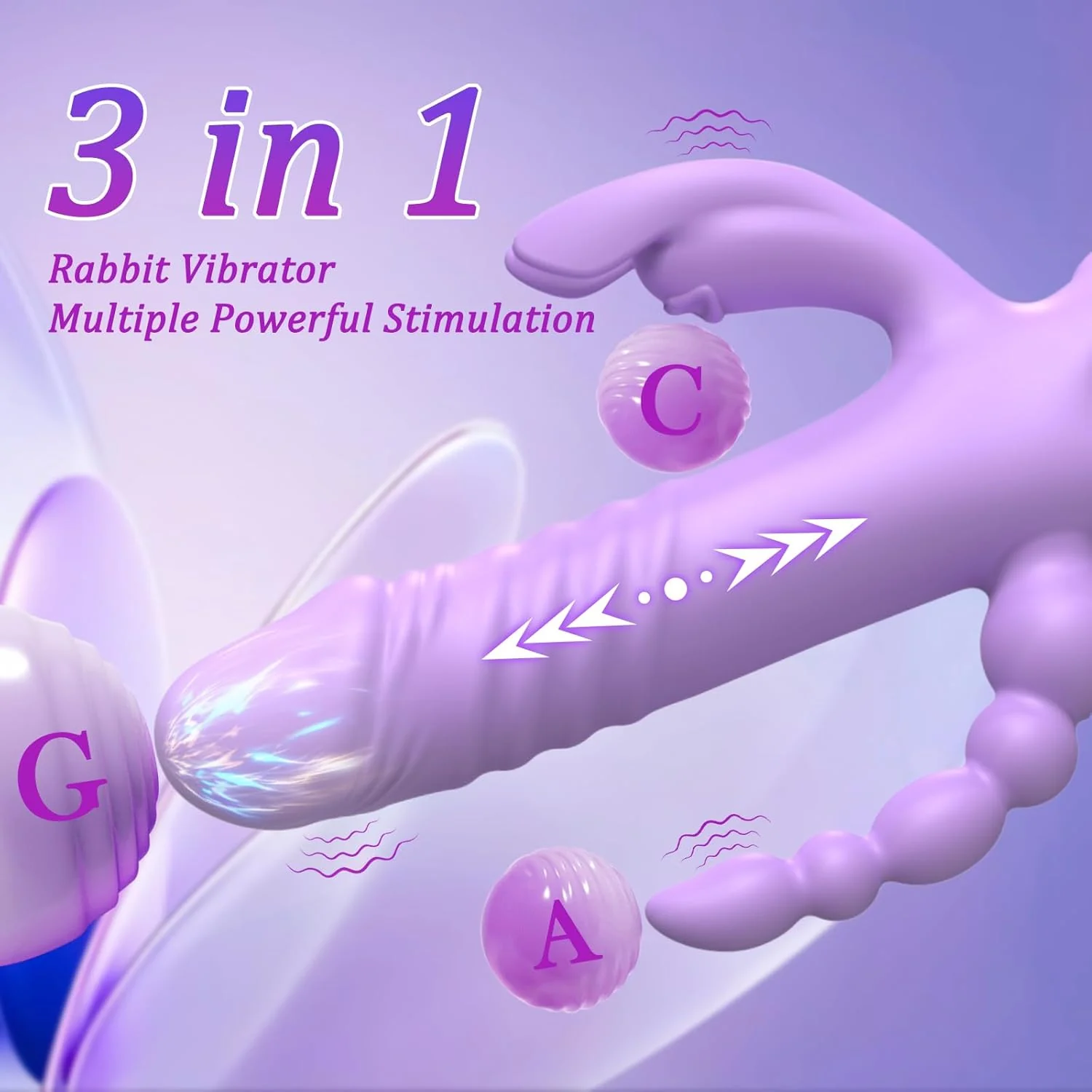 ThrustTriX 3-in-1 Pleasure Bunny Vibrator - Image 4