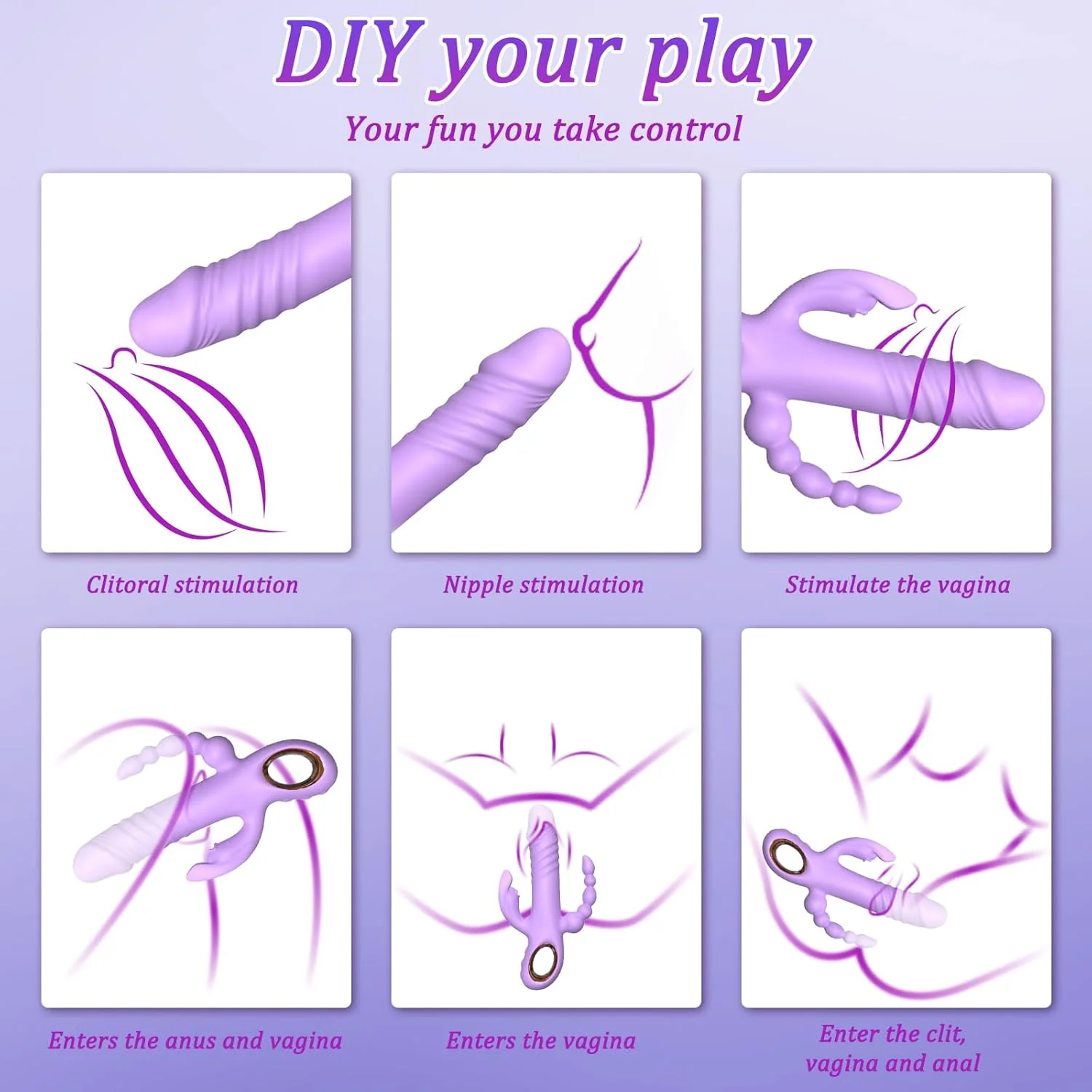 ThrustTriX 3-in-1 Pleasure Bunny Vibrator - Image 5