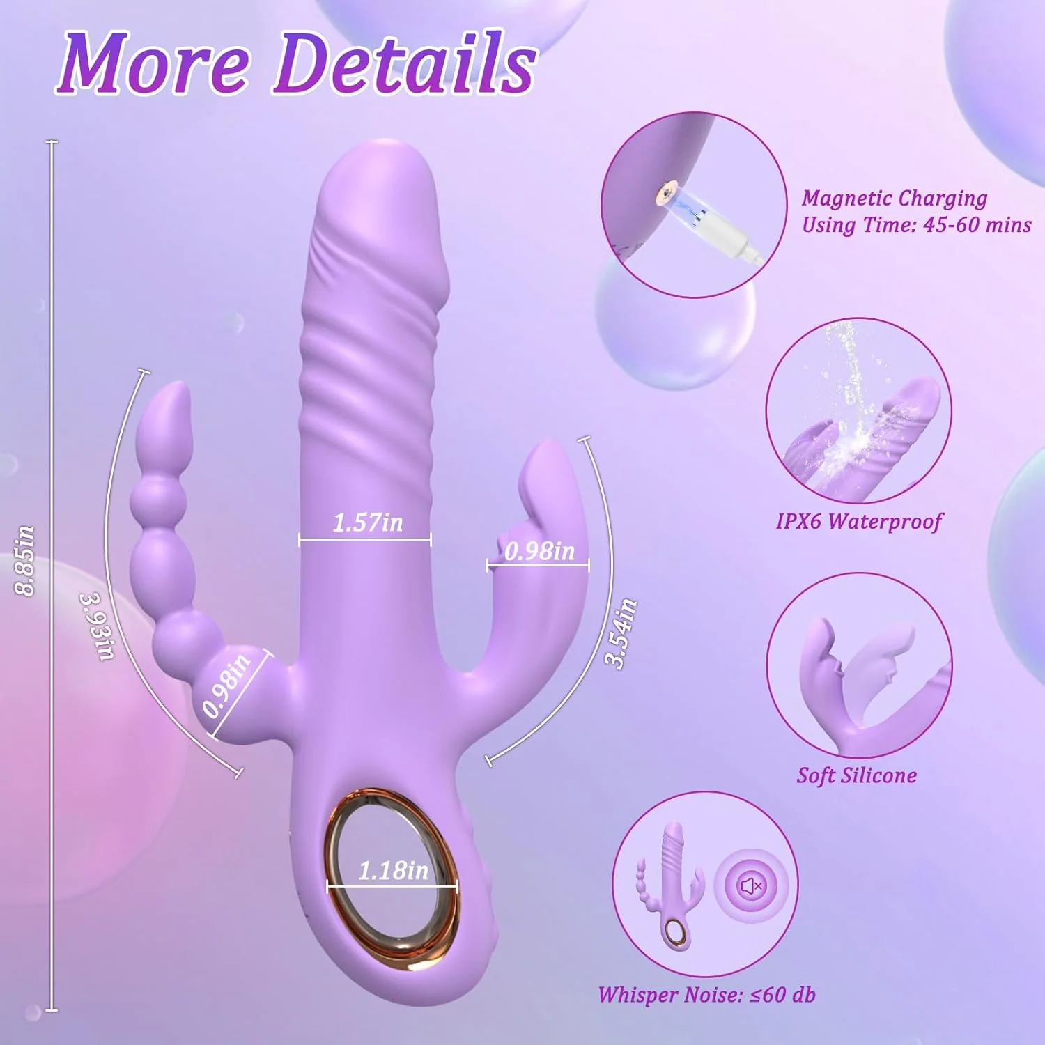 ThrustTriX 3-in-1 Pleasure Bunny Vibrator - Image 7