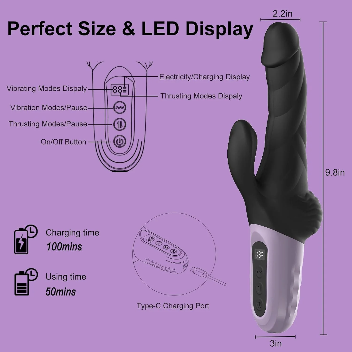 ThrustView Real Feel LED Dildo Vibrator - Image 6