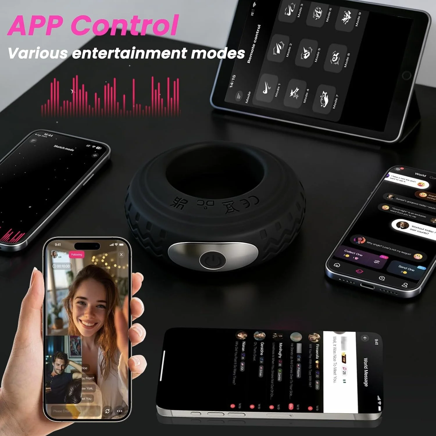 TireTease App-Control Vibrating Cock Ring for Couples - Image 6