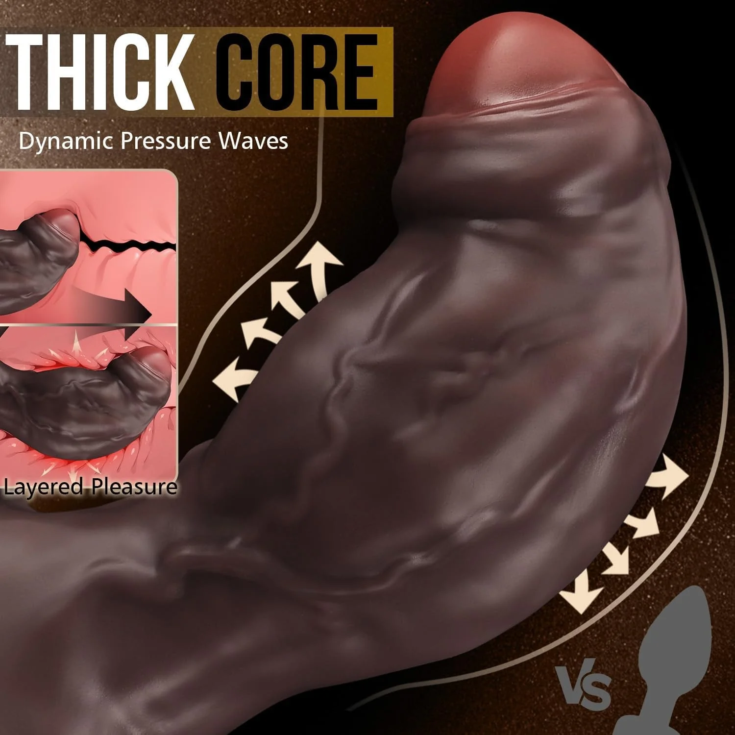 TitanCurve XXL Vibrating Anal Dildo 9 Modes | Cock Ring - Image 2