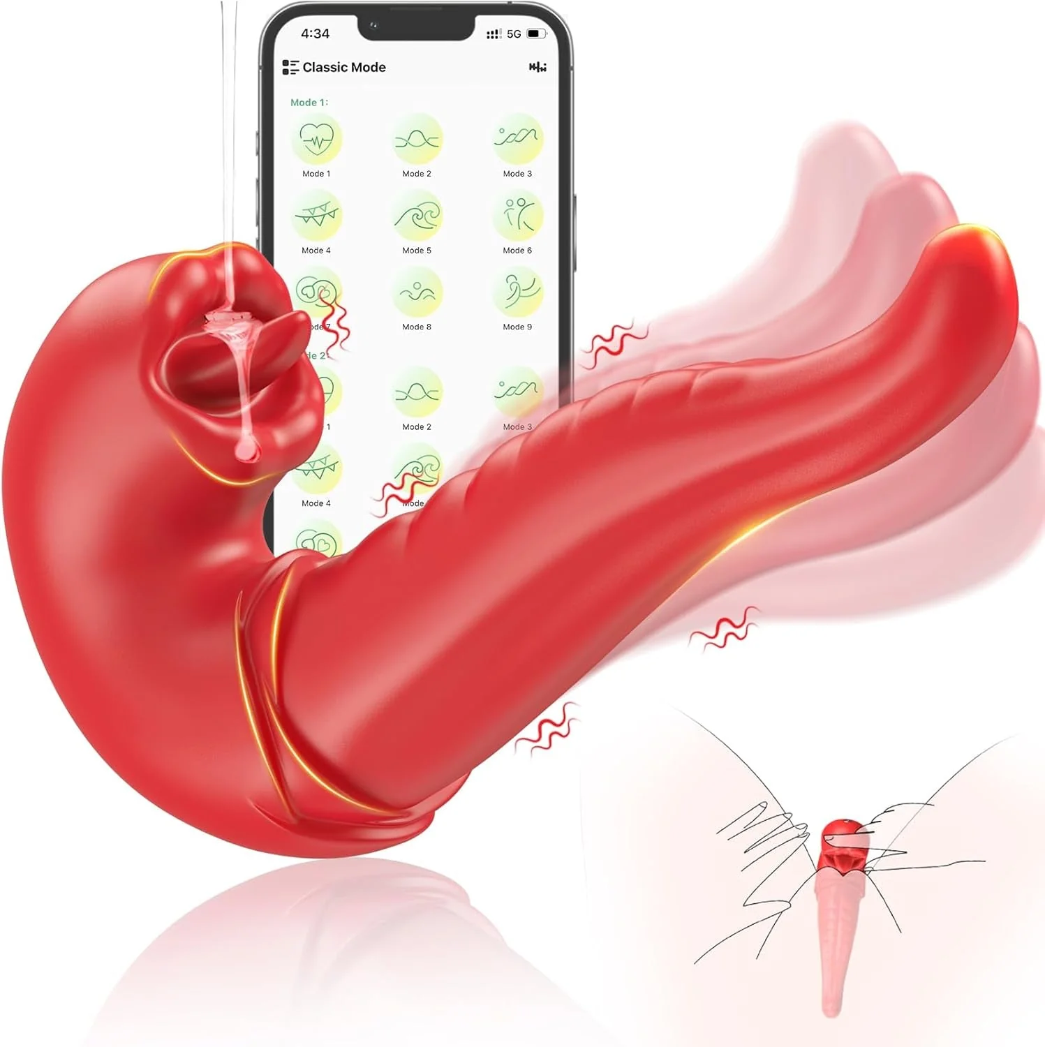 TongueMuse App Control Tongue Flapping Vibrator - Image 2