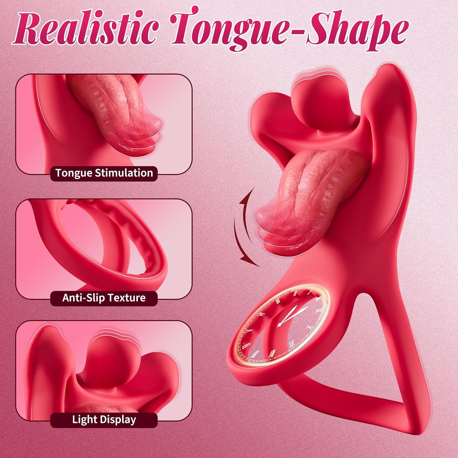 TongueTease Cock Ring with Tongue-Shaped Clit Vibrator - Image 4