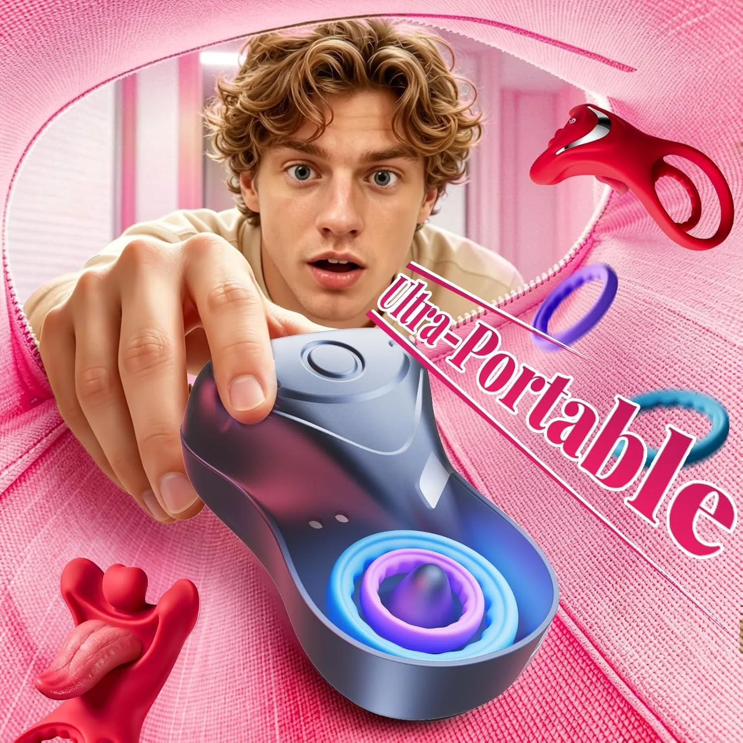 TongueTease Cock Ring with Tongue-Shaped Clit Vibrator - Image 6