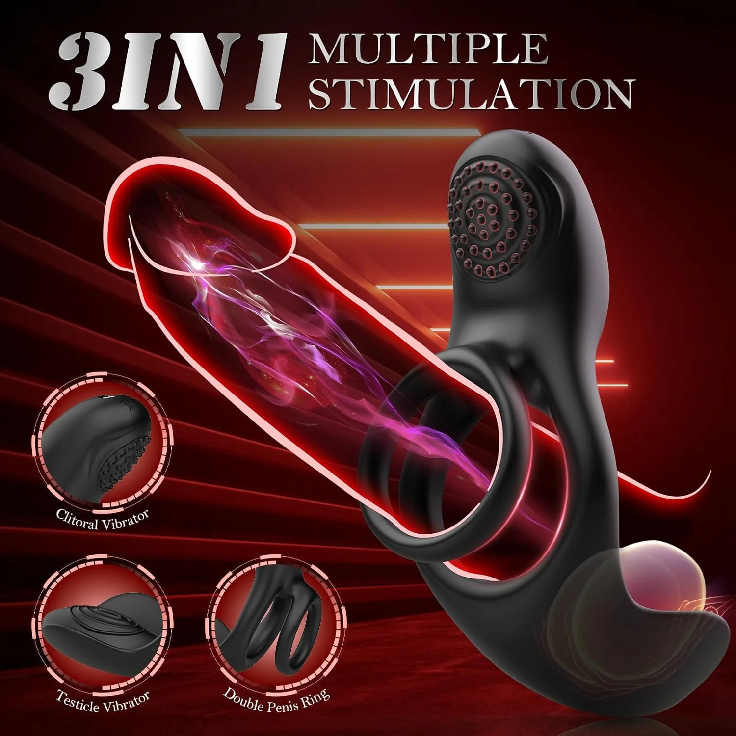 TriBliss Remote Vibrating Penis Ring - Image 3
