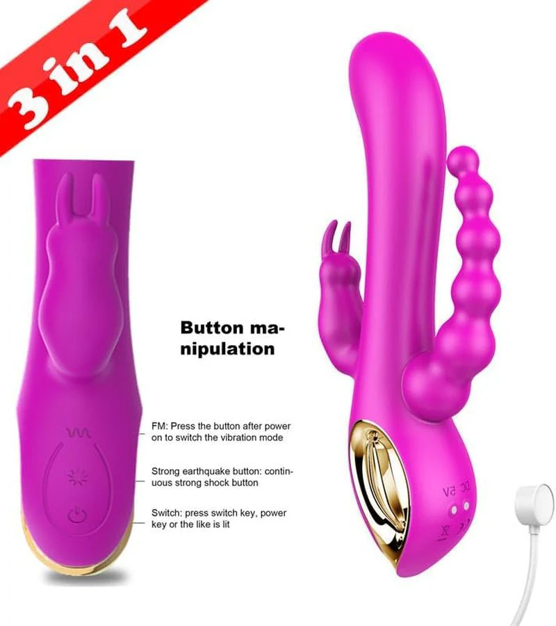 TriBloom 3-in-1 Rabbit Vibrator - Image 5
