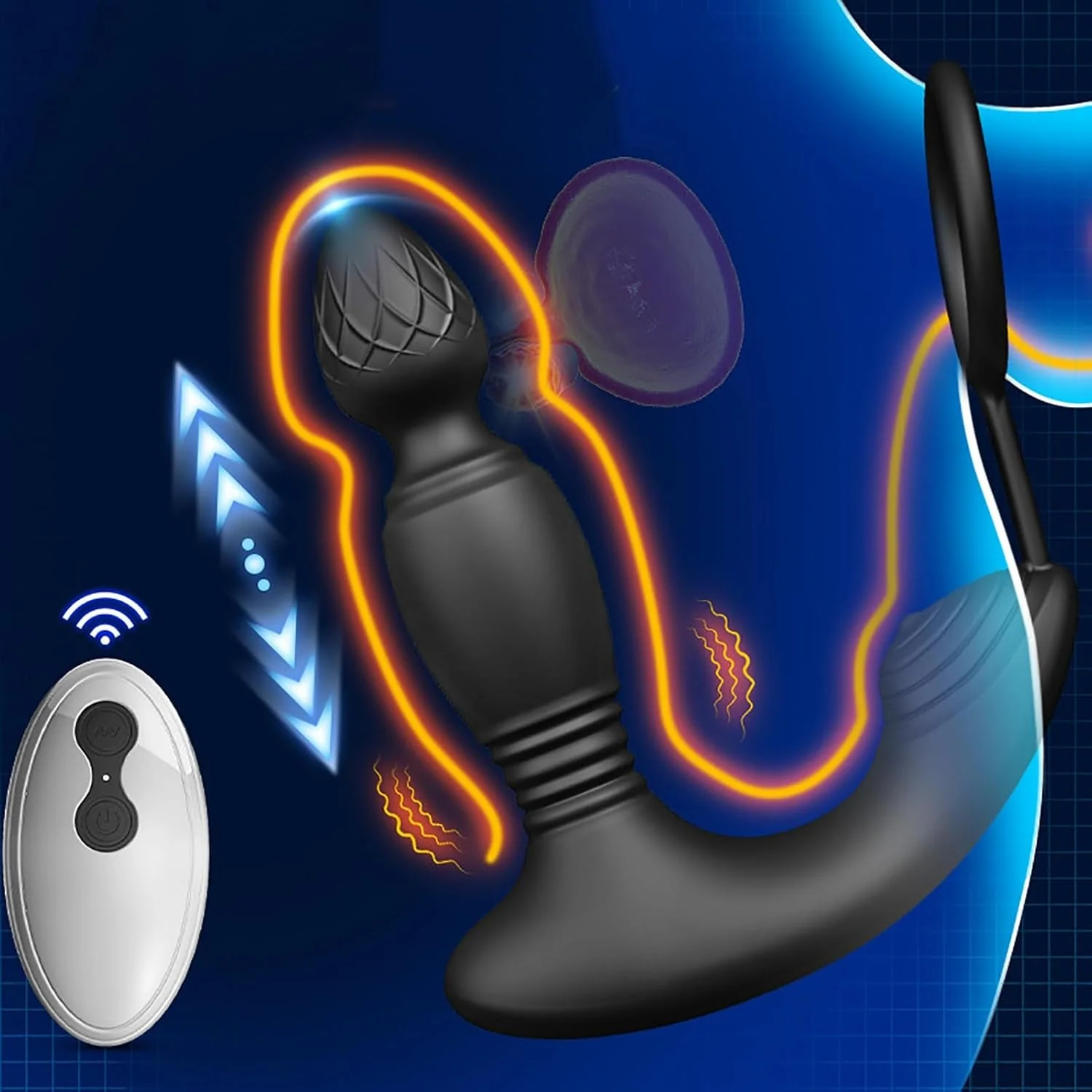 TriCore Vibrating Prostate Plug Cock Ring - Image 3