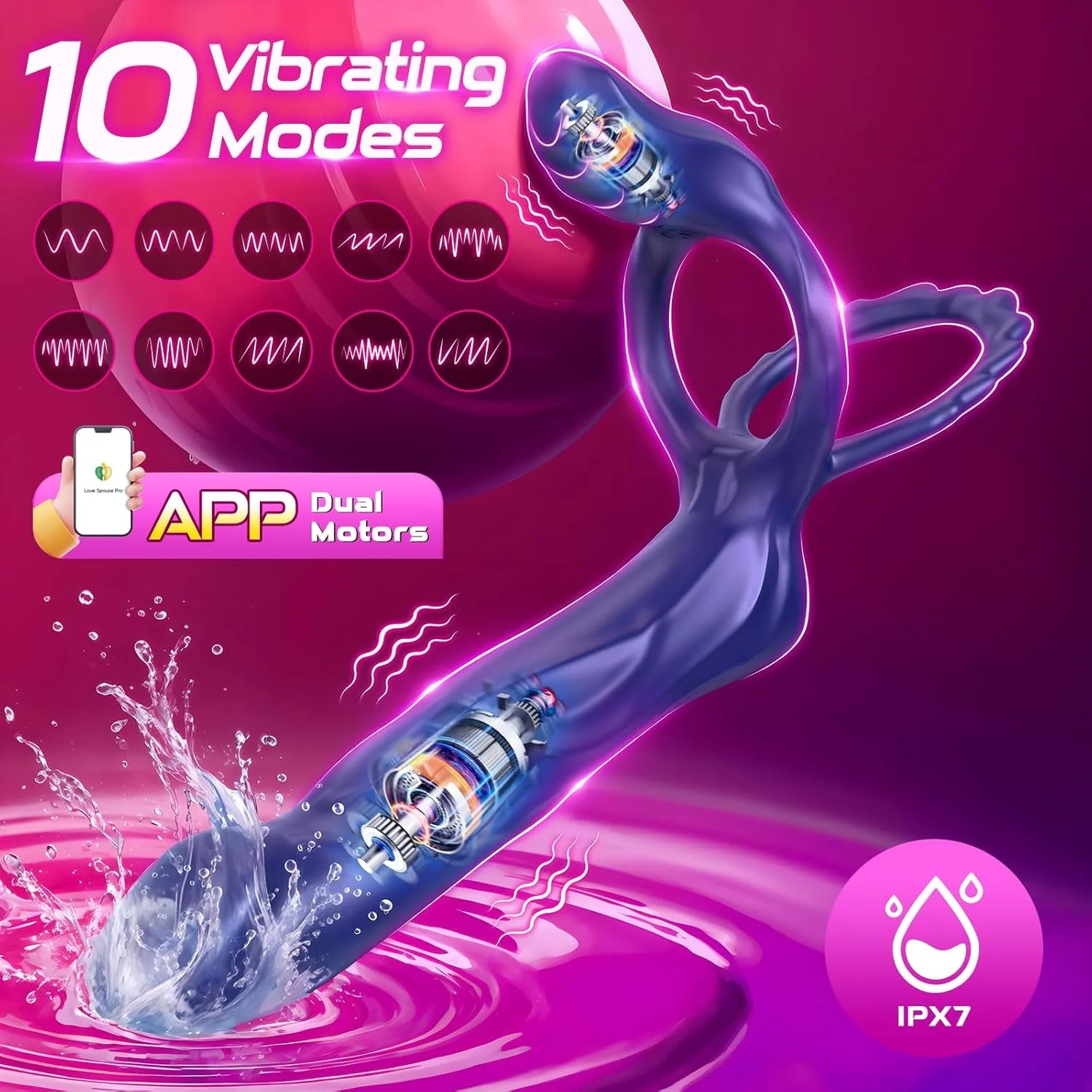 TrioRide Anal Cock Sleeve Vibrator for Couples - Image 3