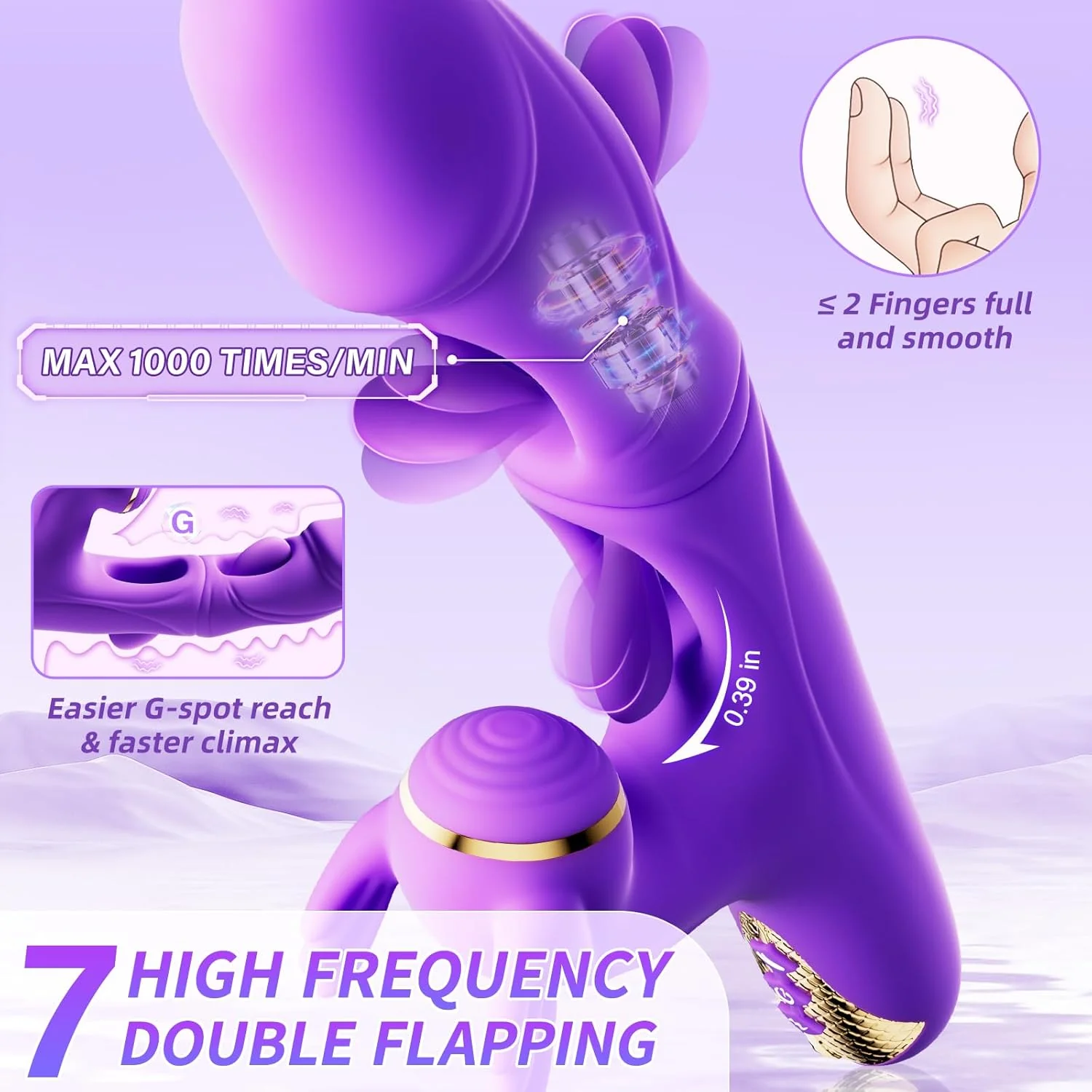 TriPleasure 4-in-1 Flapping G-Spot Vibrator - Image 4