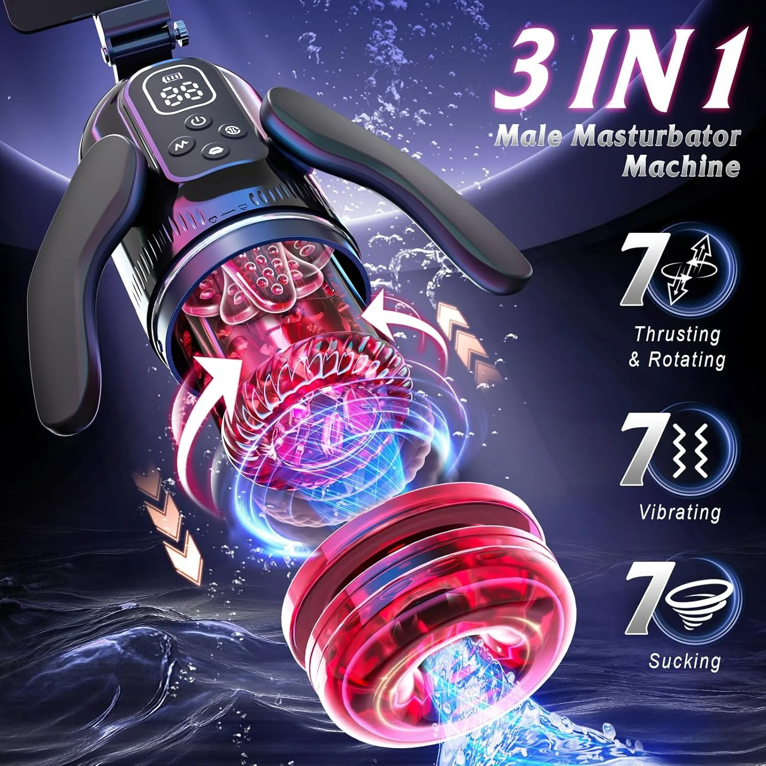 TripleTorque Auto Stroker 7 Thrust + 7 Suction Modes - Image 2