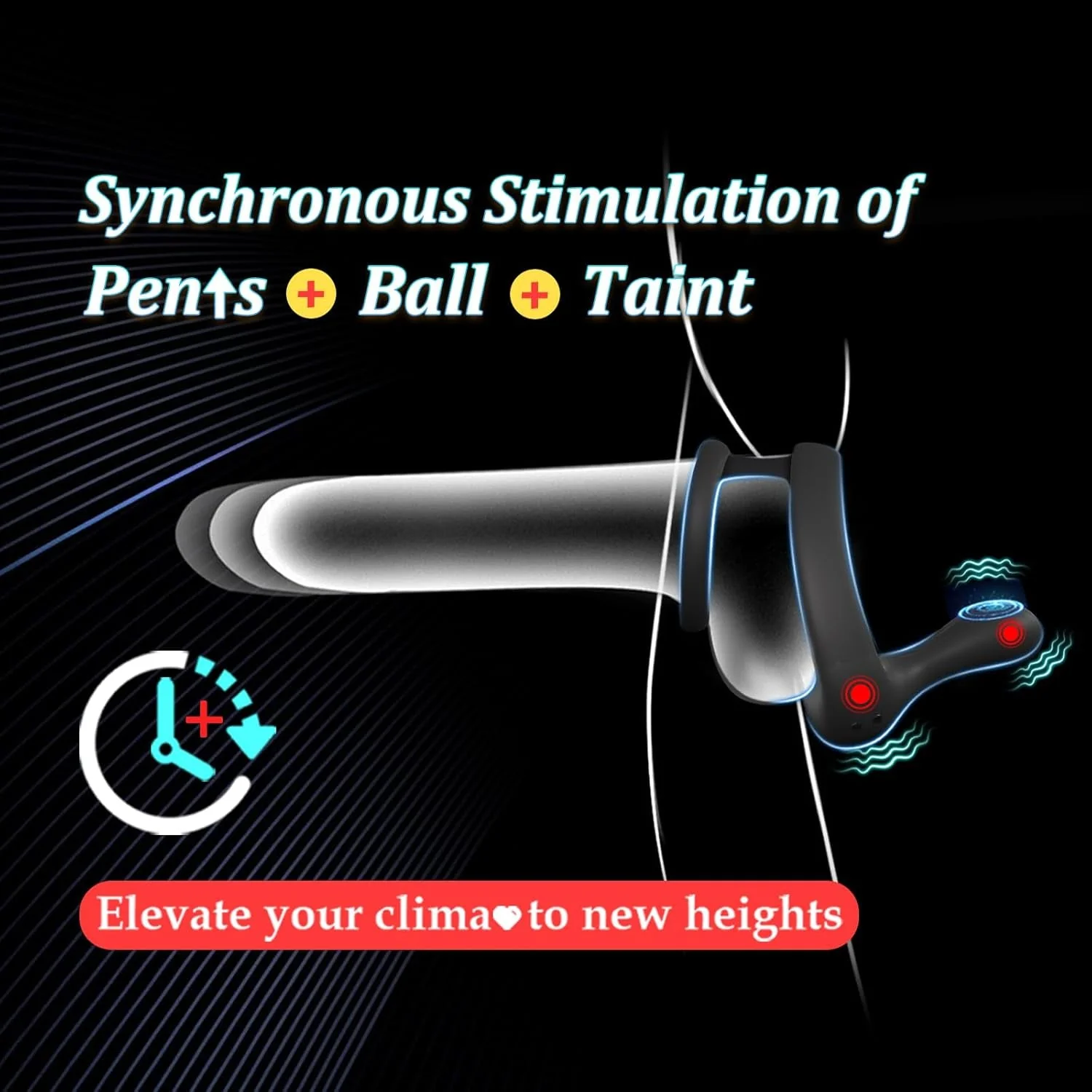 TriPulse Remote Control Penis Ring - Image 3