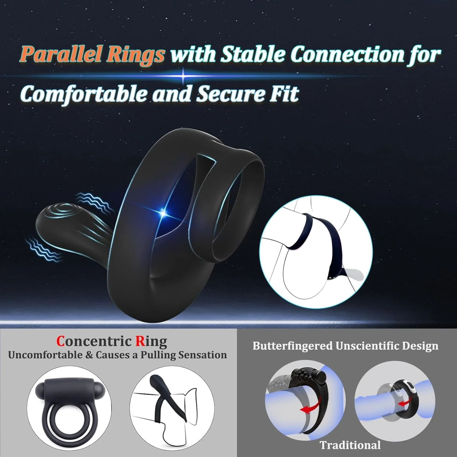 TriPulse Remote Control Penis Ring - Image 5