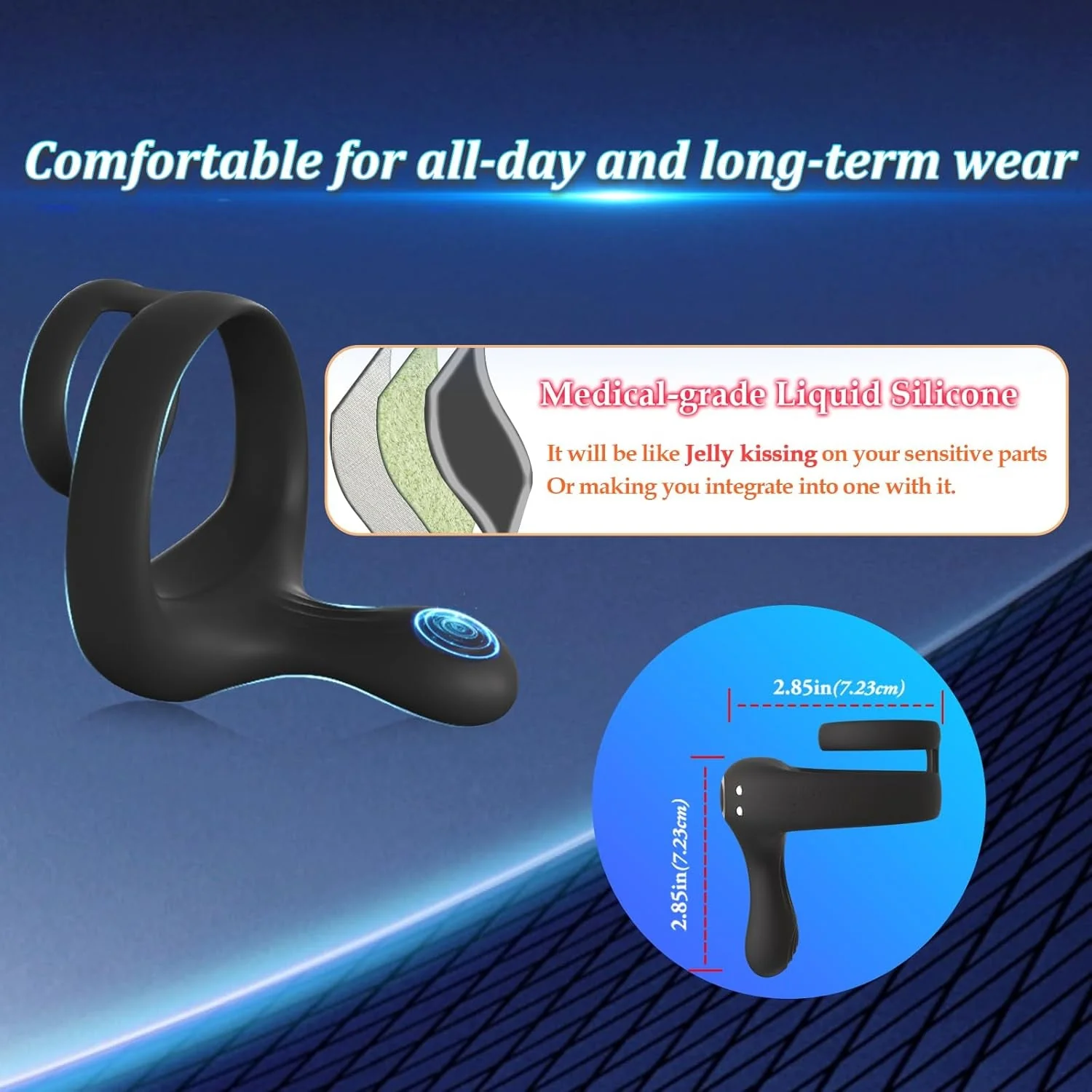 TriPulse Remote Control Penis Ring - Image 9