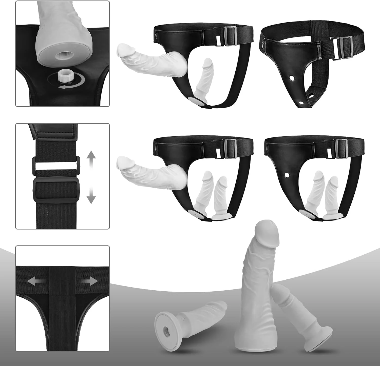 TriVibe Vibrating Strap-On Dildo Set - Image 5