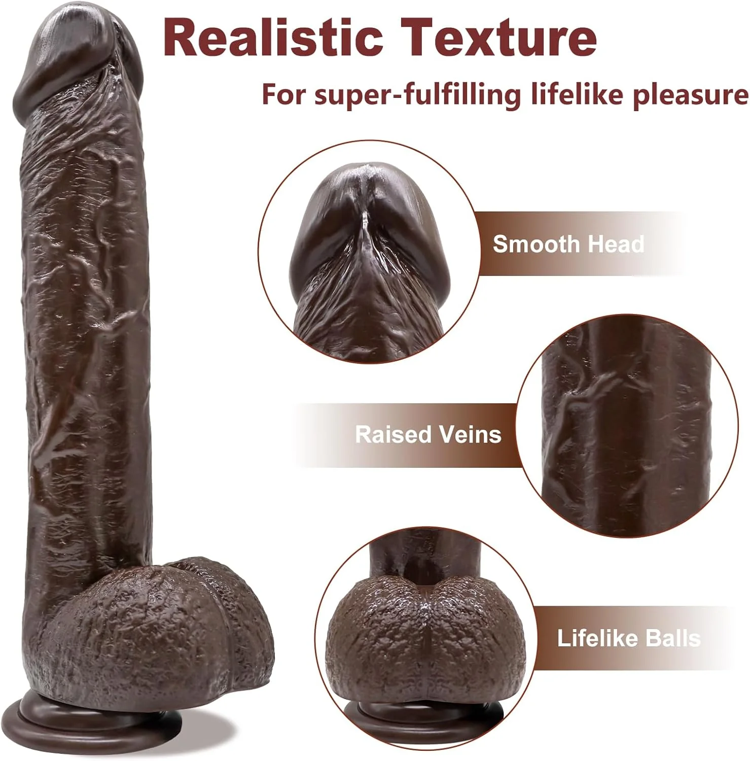TrueThrust Real Feel Ebony Dildo - Image 3