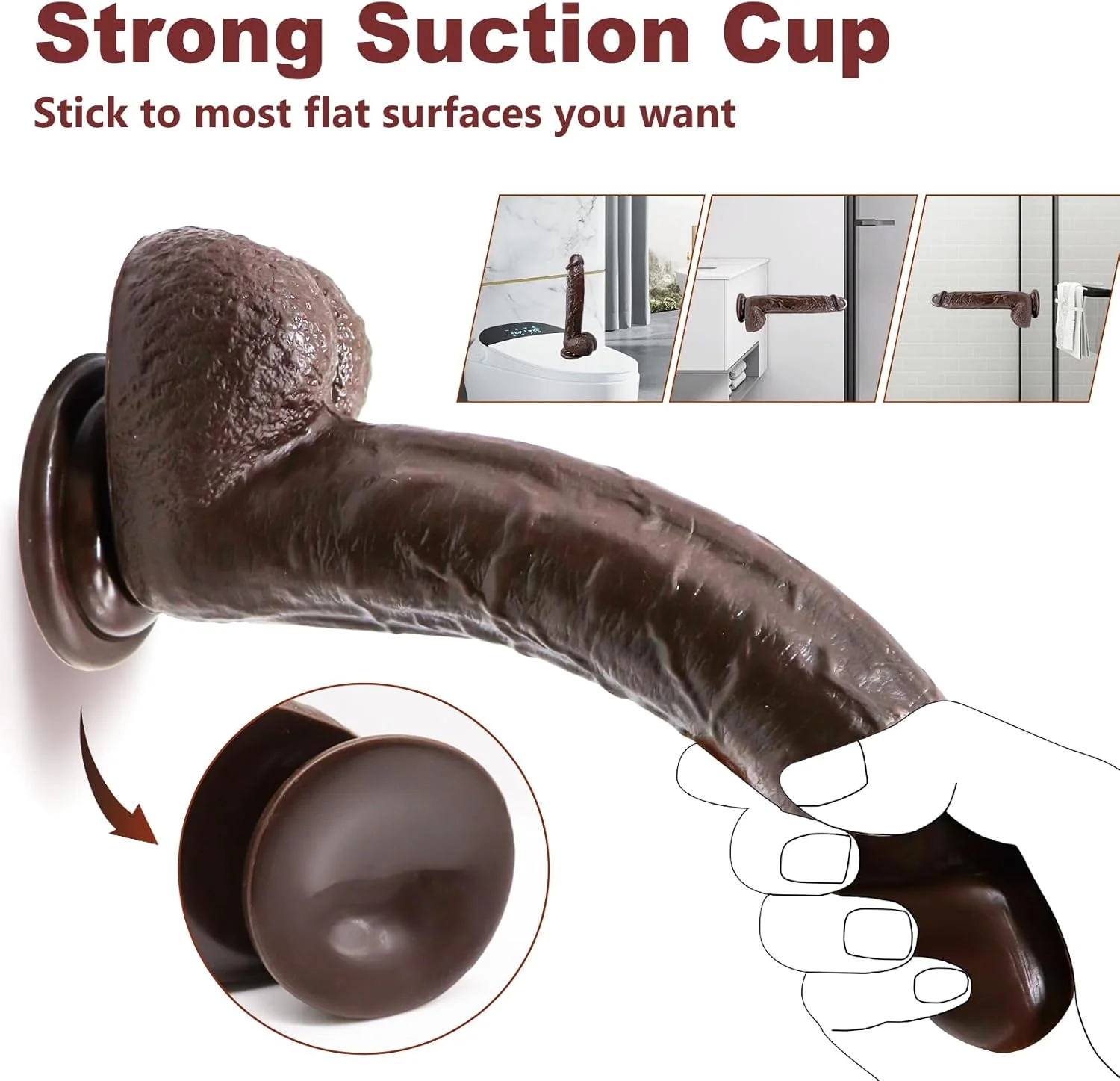TrueThrust Real Feel Ebony Dildo - Image 4