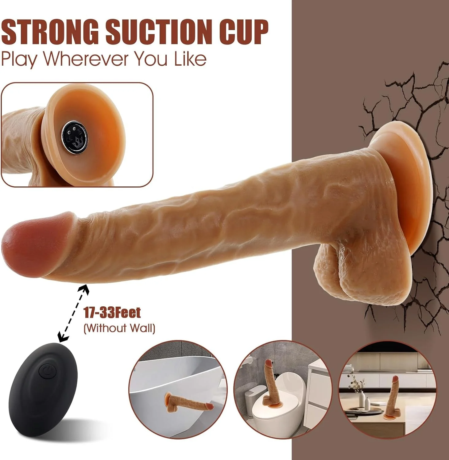 TrueTouch Realistic Remote Vibrating Dildo - 10 Modes - Image 5