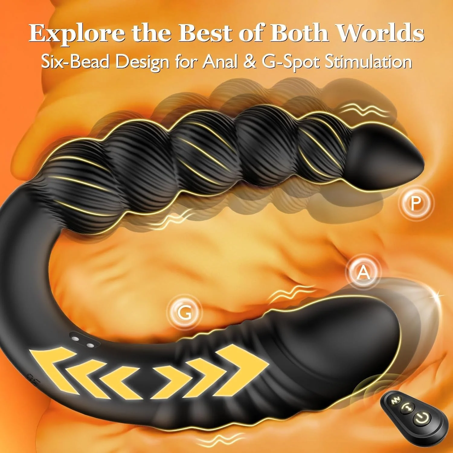 TwinCurve Dual-Ended Pleasure Beads Thrusting Dildo - Image 5