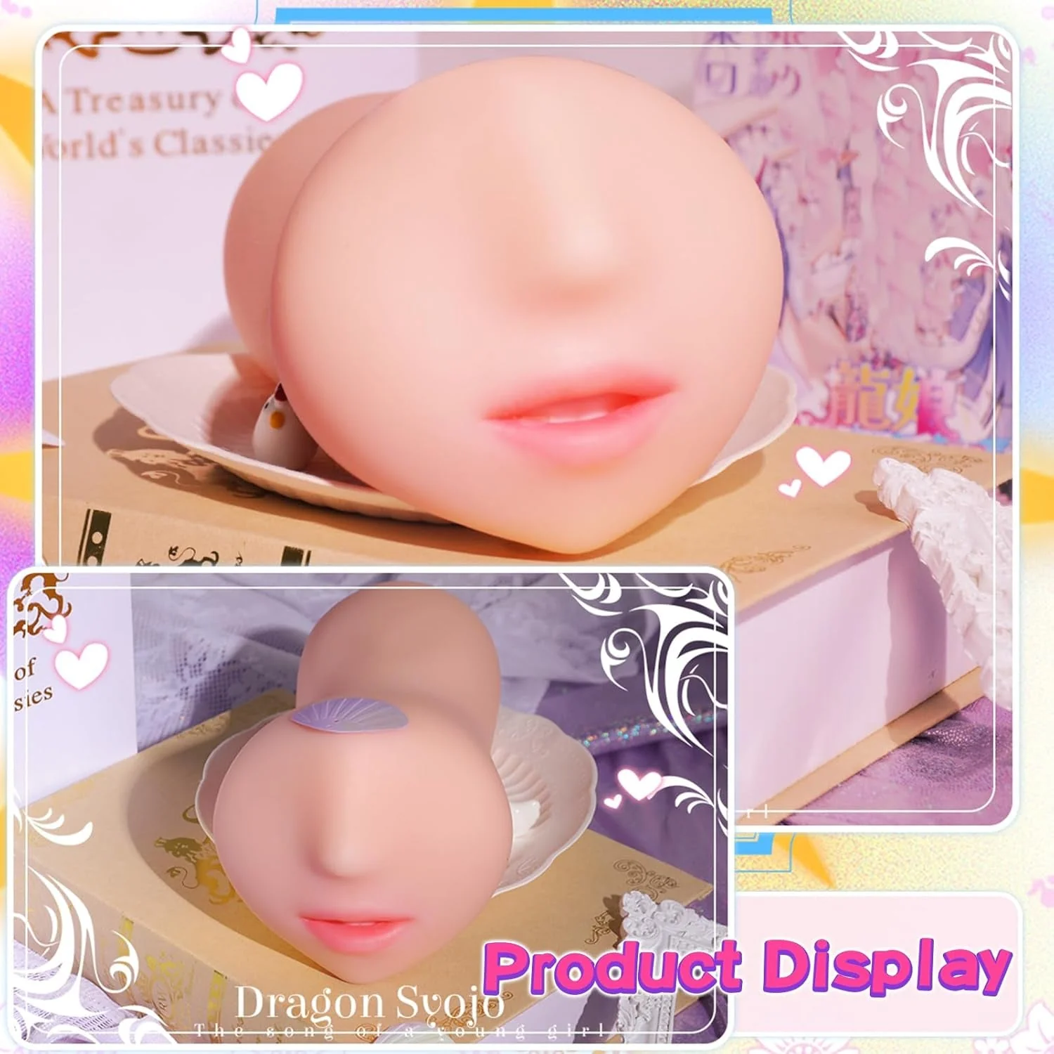 TwinLick Double-Tongue Realistic Mouth Male Stroker - Image 5