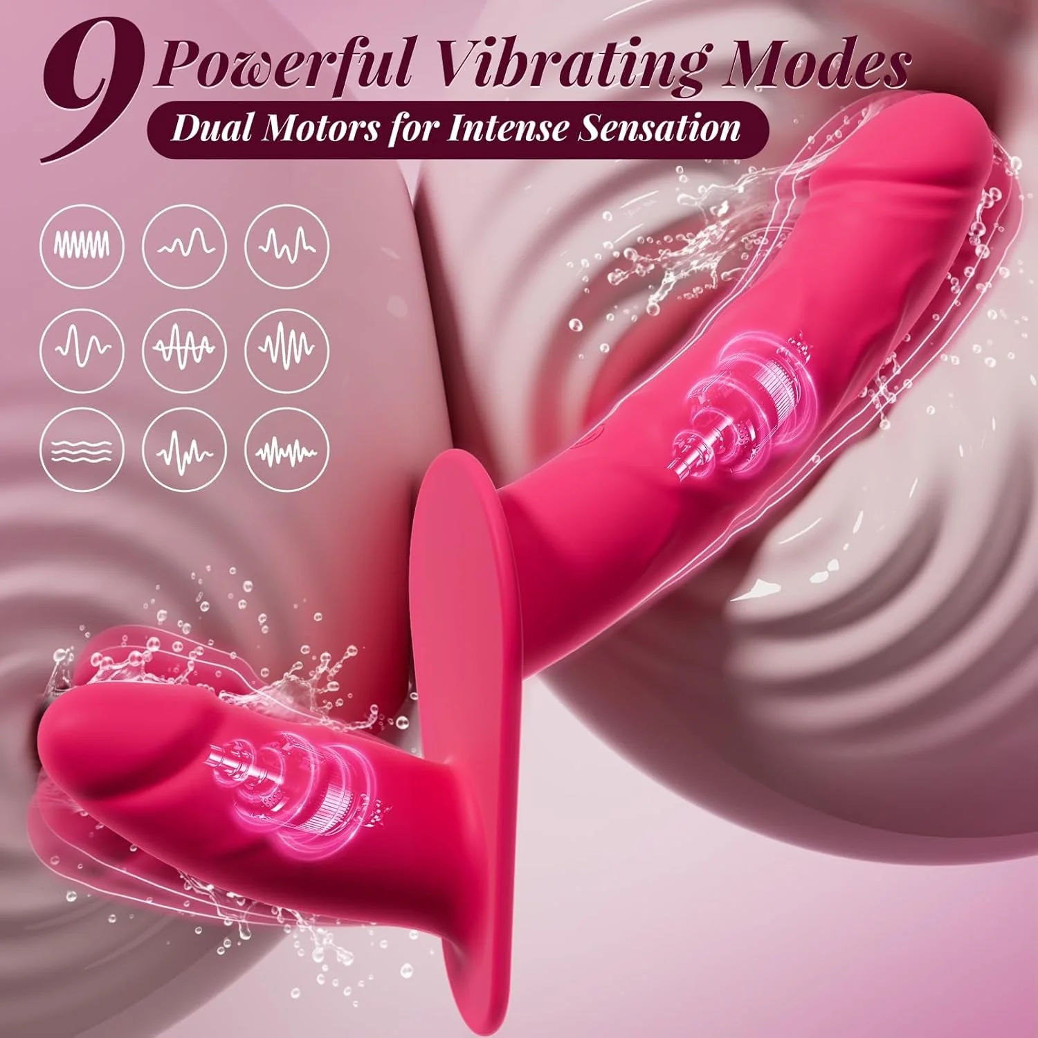TwinPlay App-Control Vibrating Double Strap-On Dildo - Image 2
