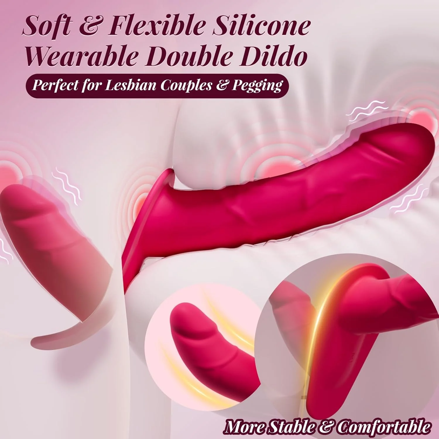 TwinPlay App-Control Vibrating Double Strap-On Dildo - Image 4