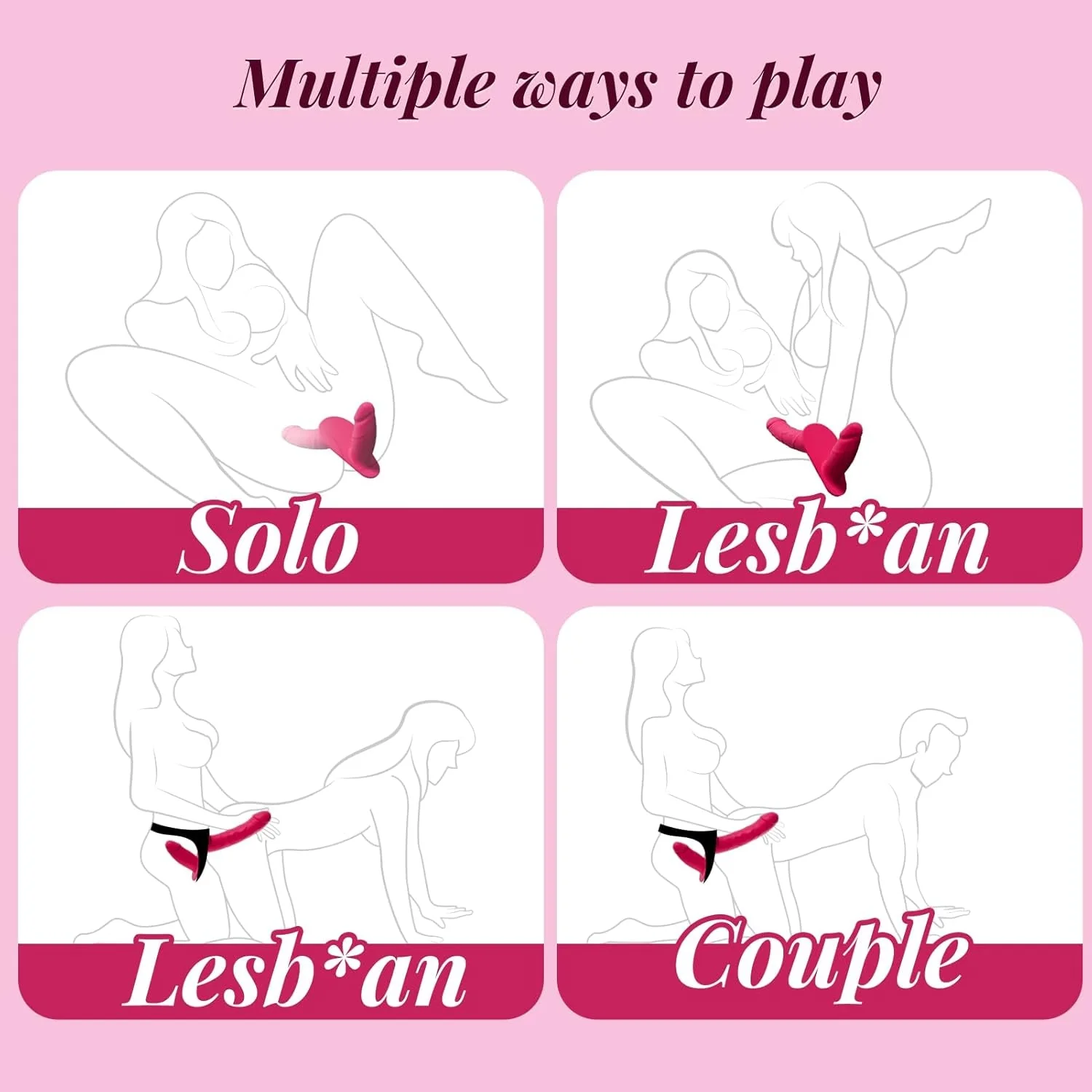 TwinPlay App-Control Vibrating Double Strap-On Dildo - Image 7