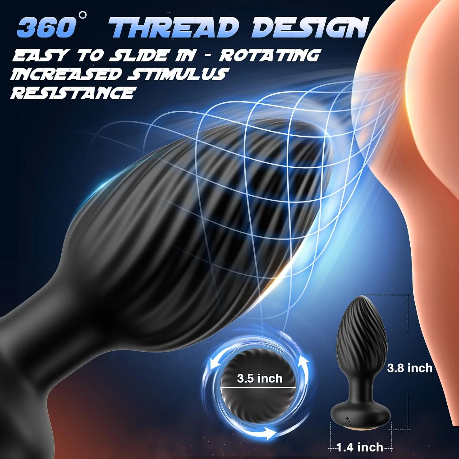 TwirlPro Rotating Prostate Massager Anal Plug - Image 4