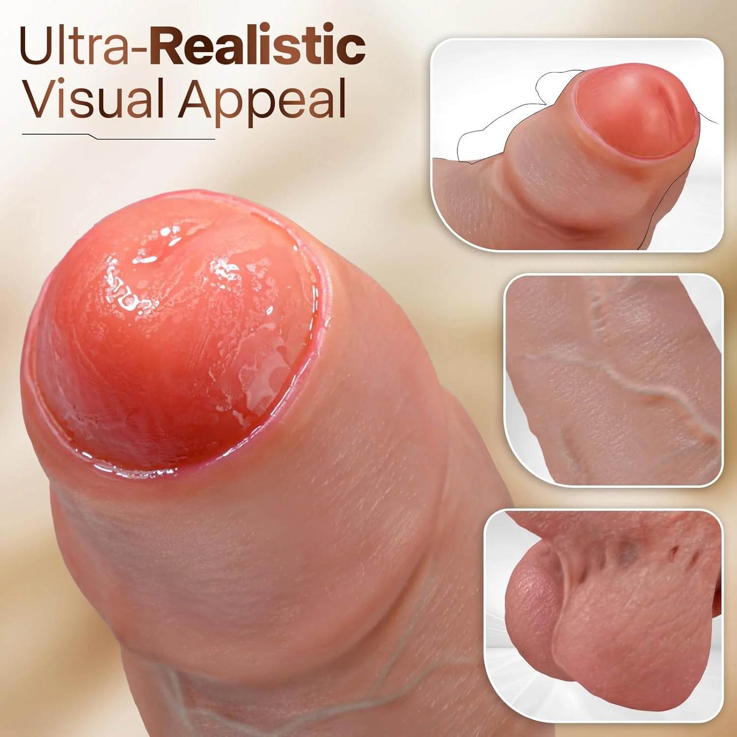 UncutKing XL Foreskin Realistic Dildo - Image 3