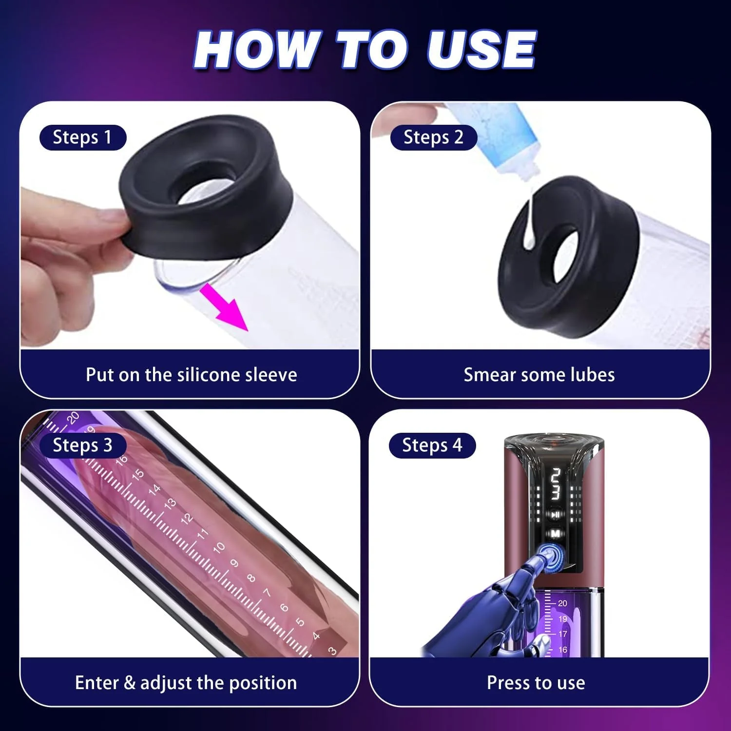 VacuGrow 4-Mode Penis Pump Enlarger Kit - Image 8