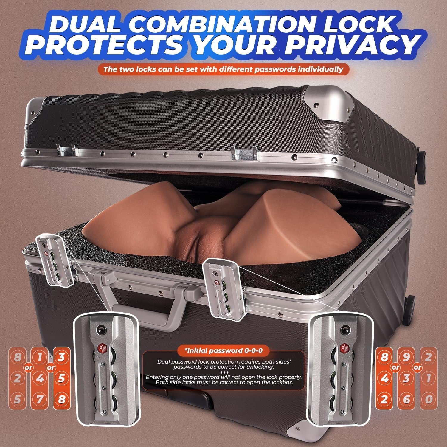 VantaVault Premium Torso Sex Doll with Lockable Luggage - Image 4