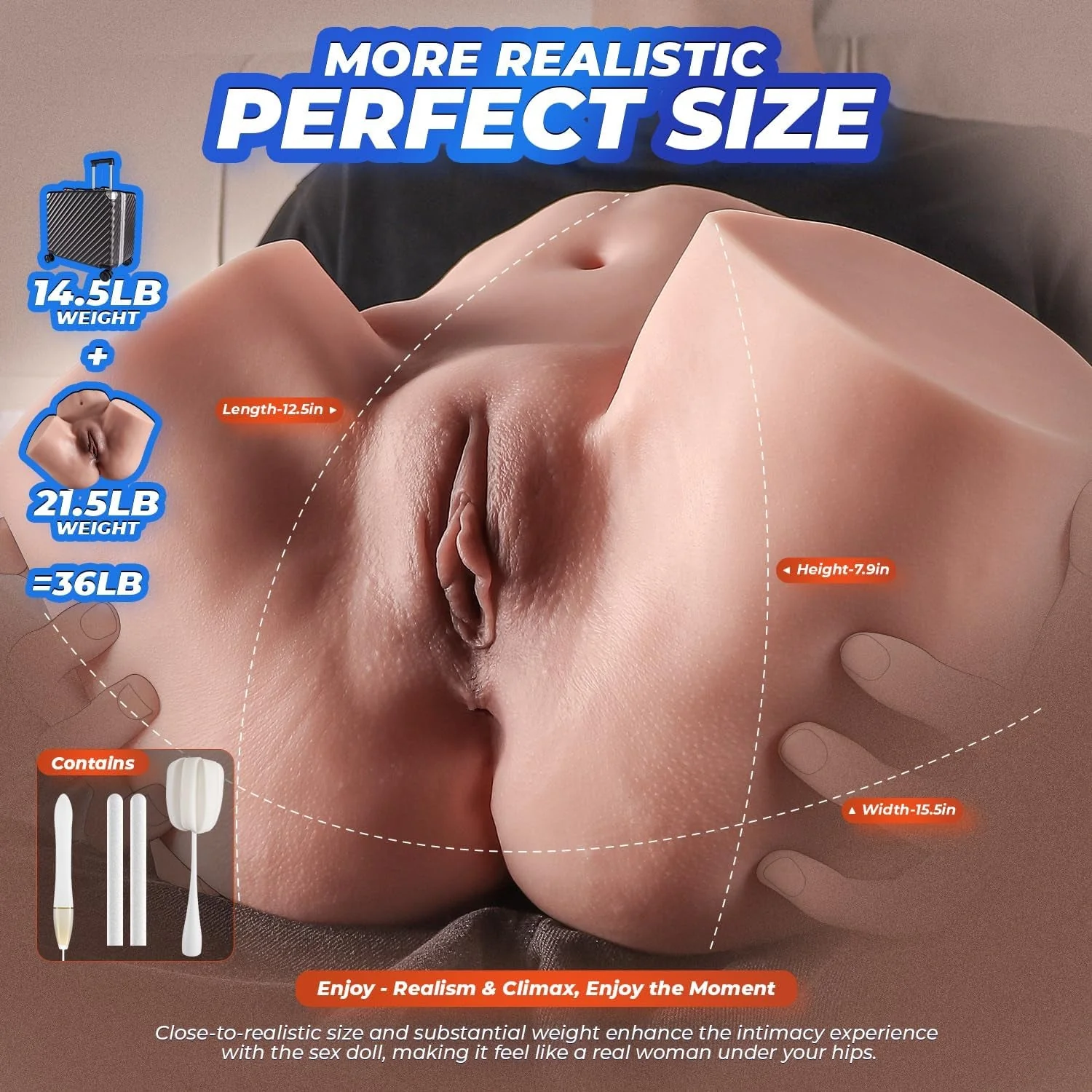 VaultVera Travel 36 lbs Premium Sex Doll Torso - Image 4