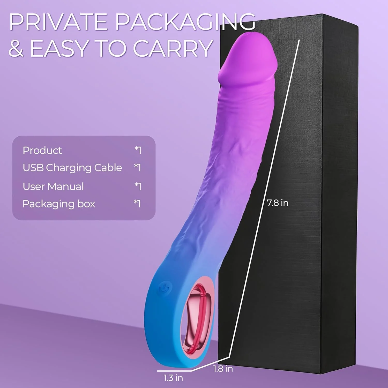 VeinCurve 7.8-Inch Realistic G-Spot Dildo Vibrator - Image 5