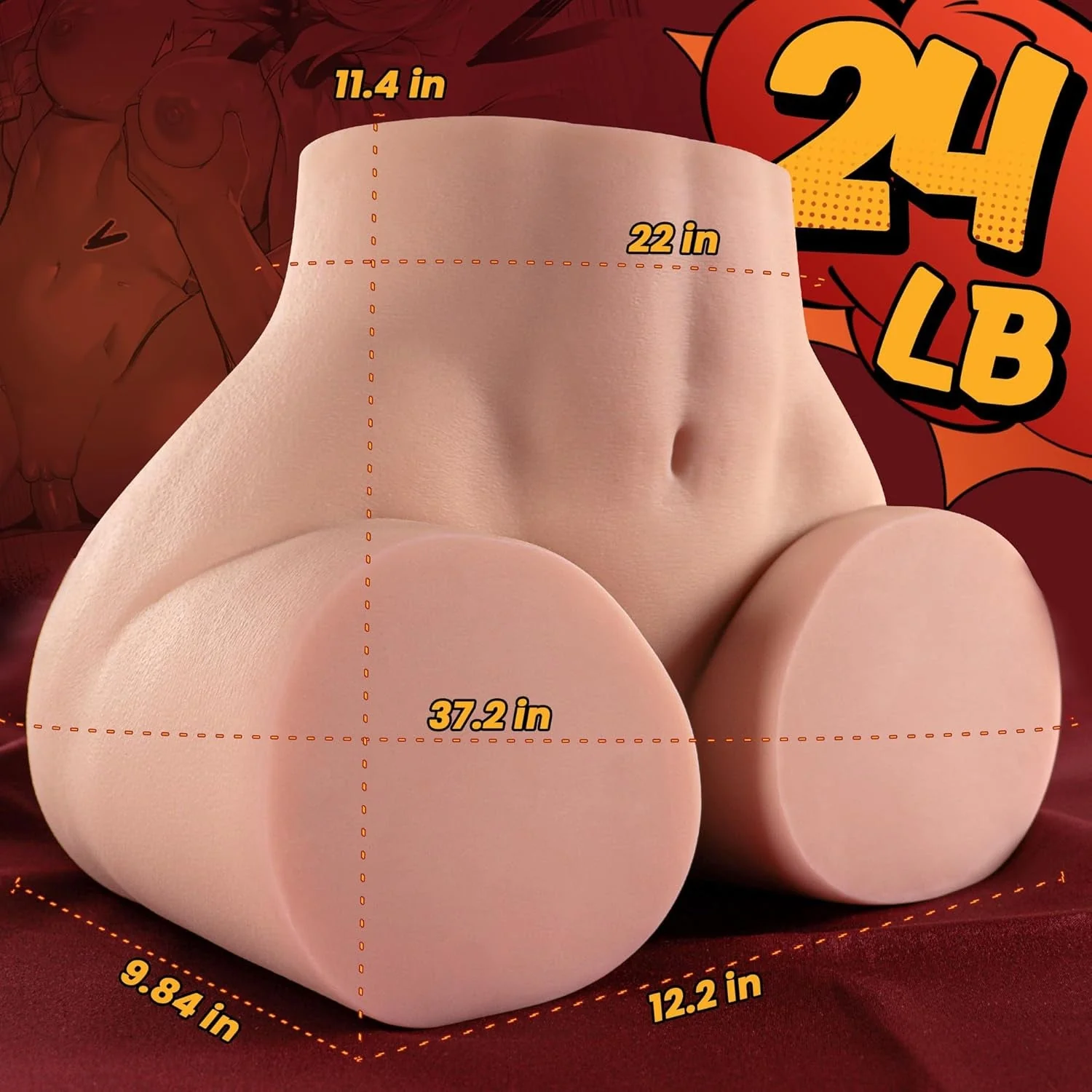 VelaThicc Realistic Big Butt 24 lbs Torso Sex Doll - Image 6