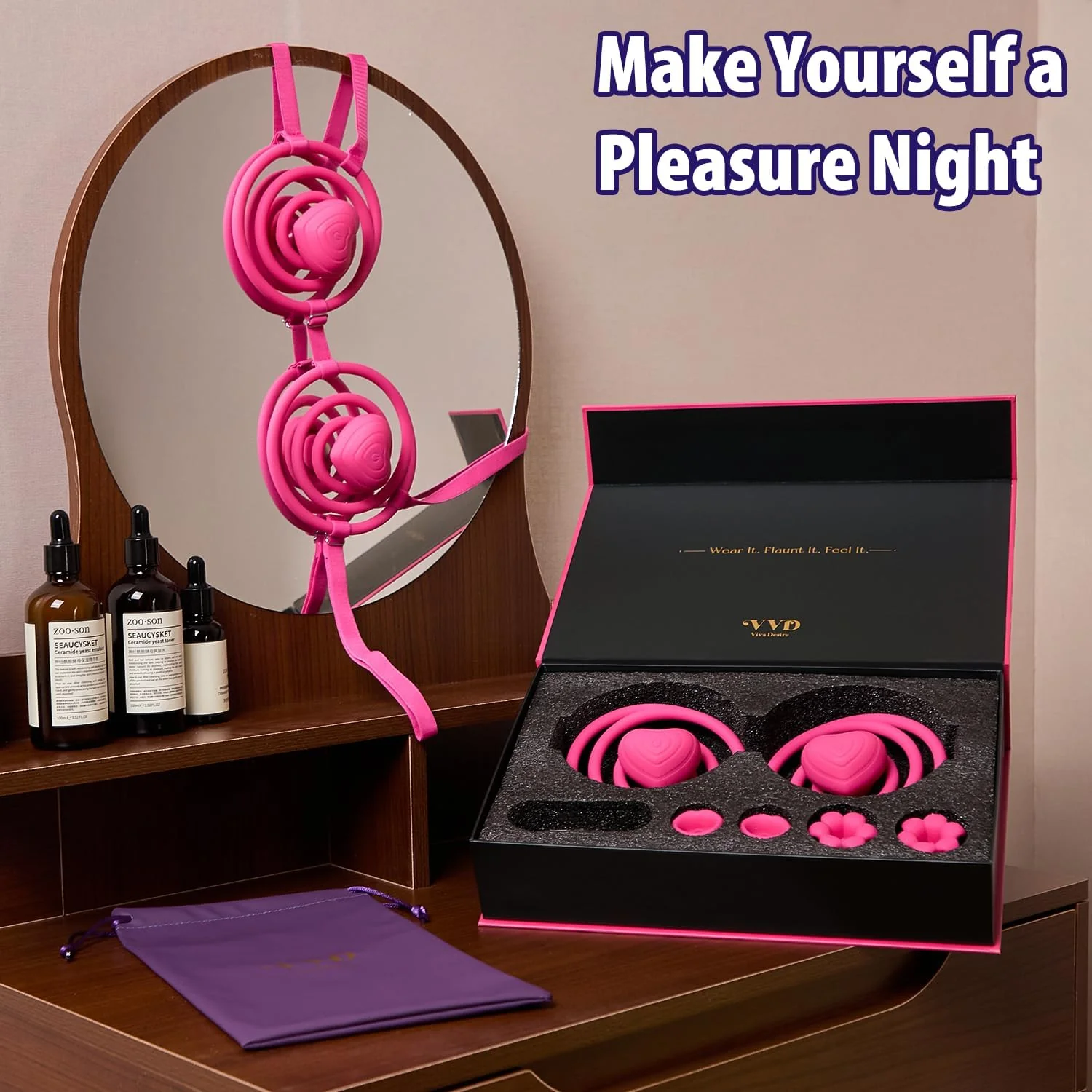 VelvetBikini Hands-Free Nipple Bra Vibrator - Image 3