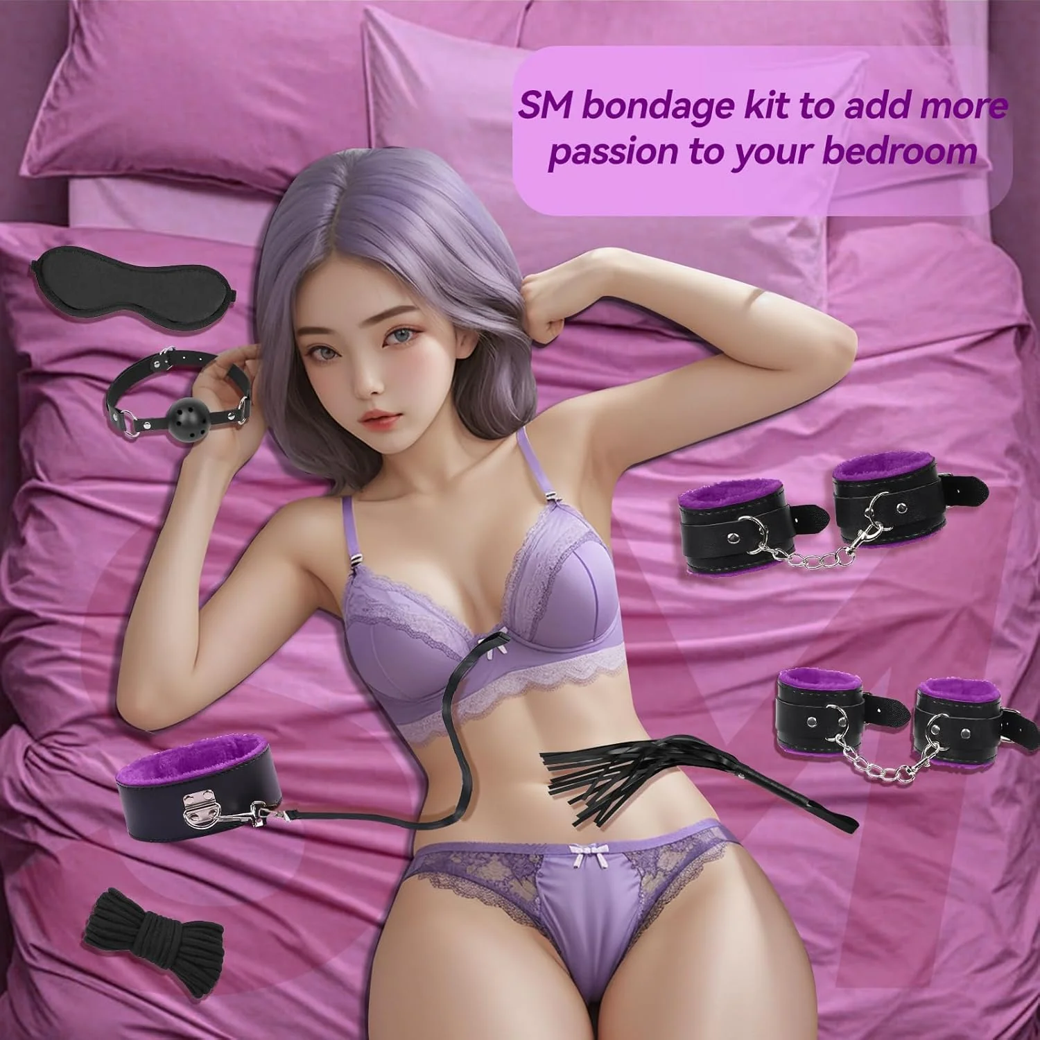VelvetBond 8-Piece Restraint Set - Image 6