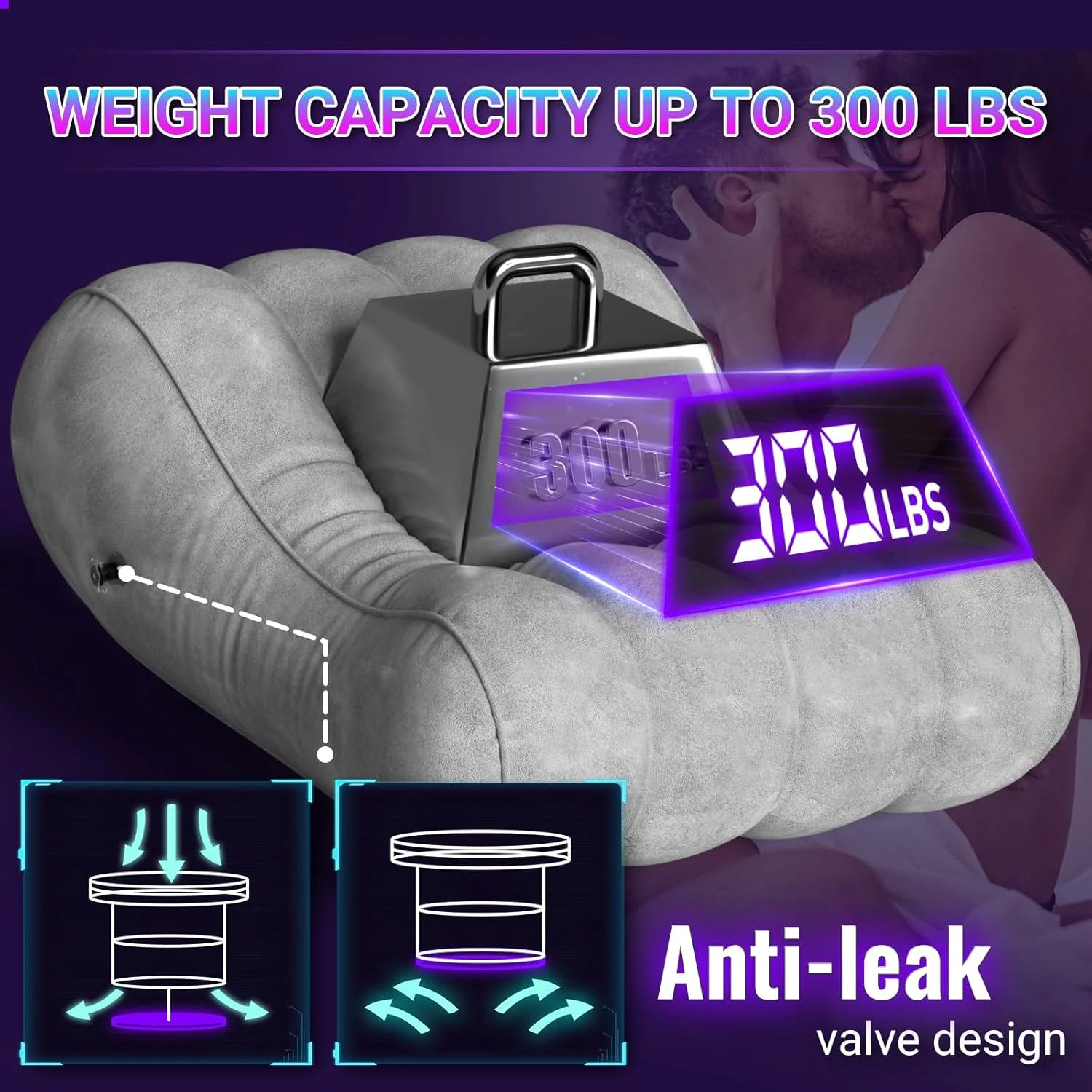 VelvetCrave Inflatable Sex Positions Lounge Throne - Image 4
