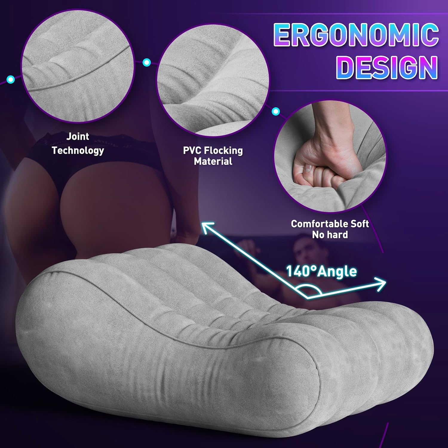 VelvetCrave Inflatable Sex Positions Lounge Throne - Image 5