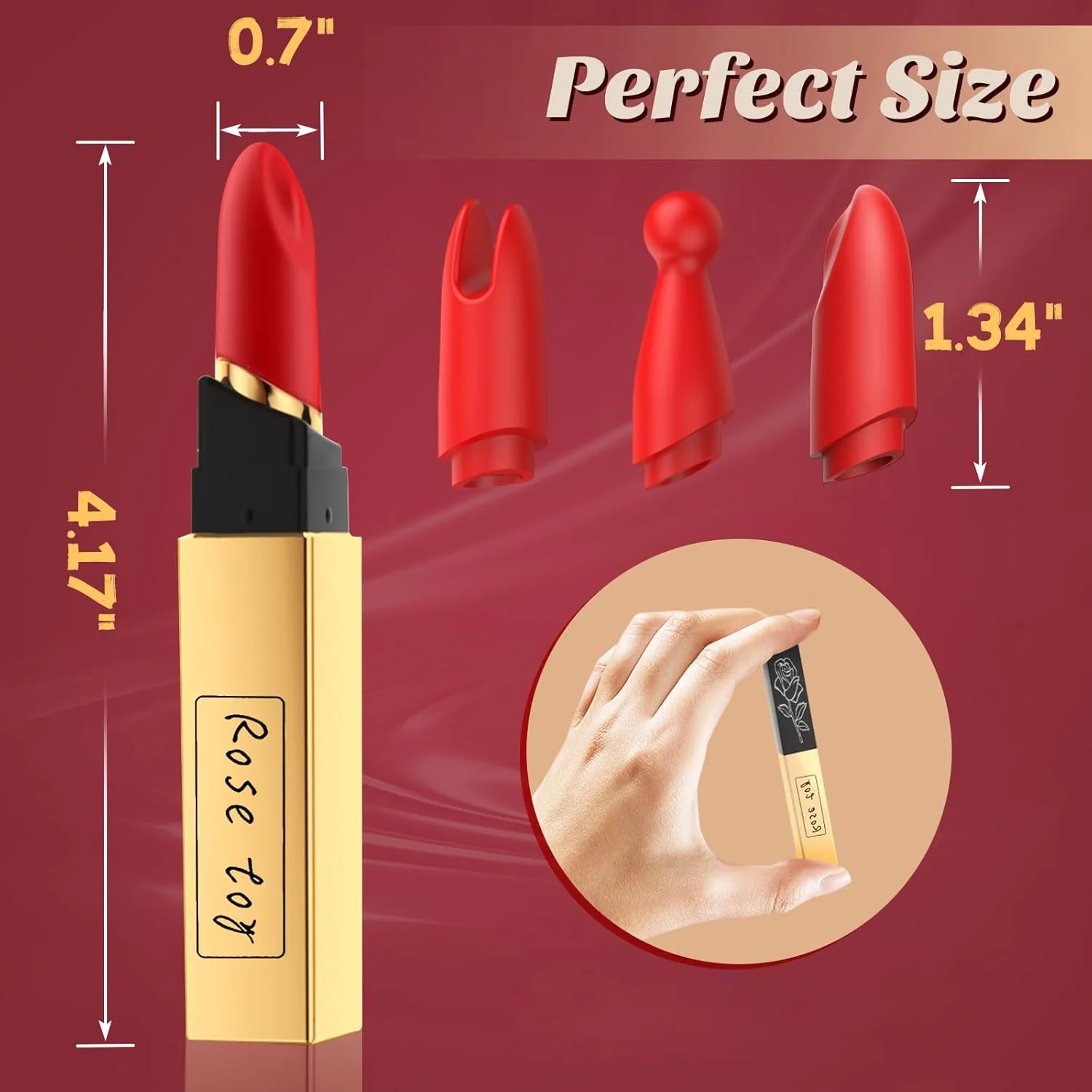 VelvetKiss 3-in-1 Lipstick Bullet Vibrator - Image 3