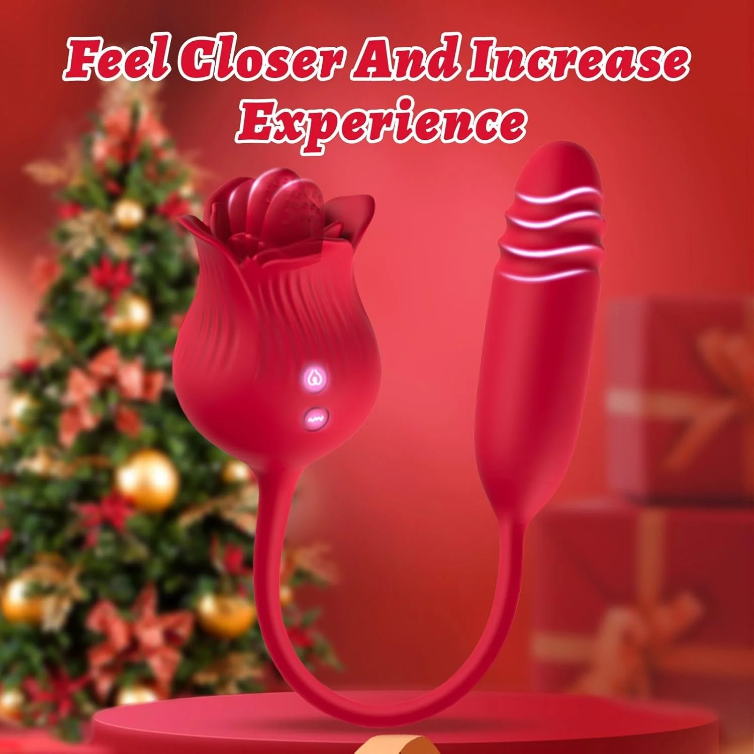 VelvetPetal Rose Licking Dual-Ended G-Spot Vibrator - Image 6