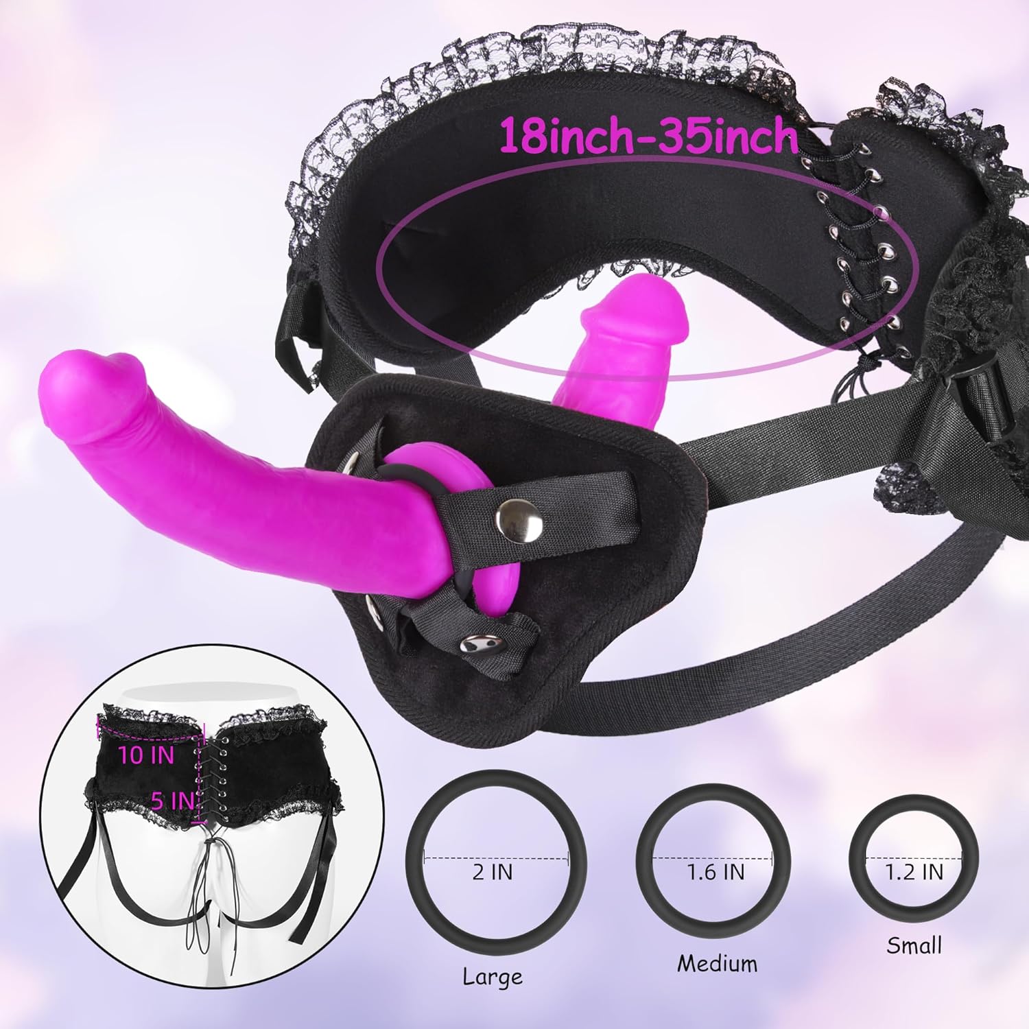 VelvetStrap Dual Dildo Harness Set - Image 4