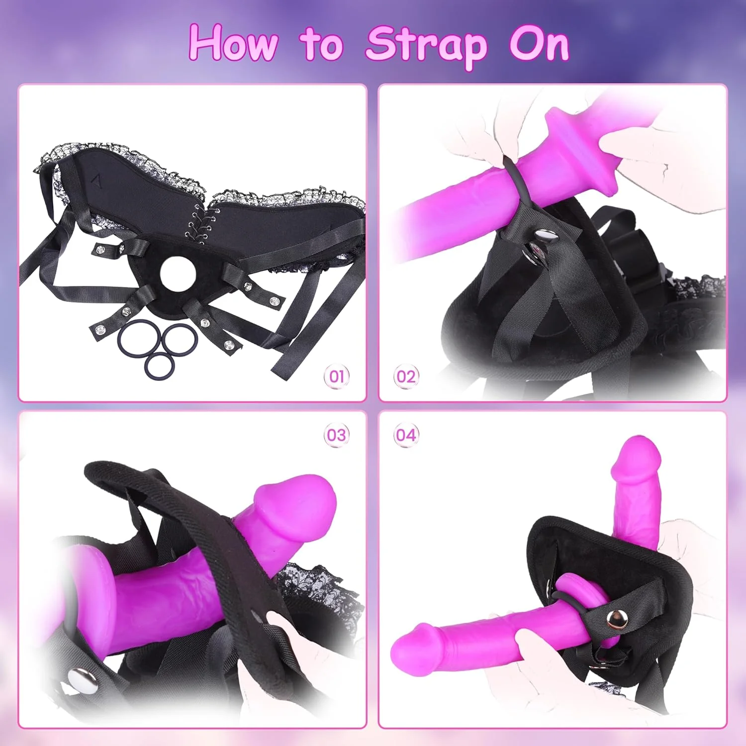 VelvetStrap Dual Dildo Harness Set - Image 7