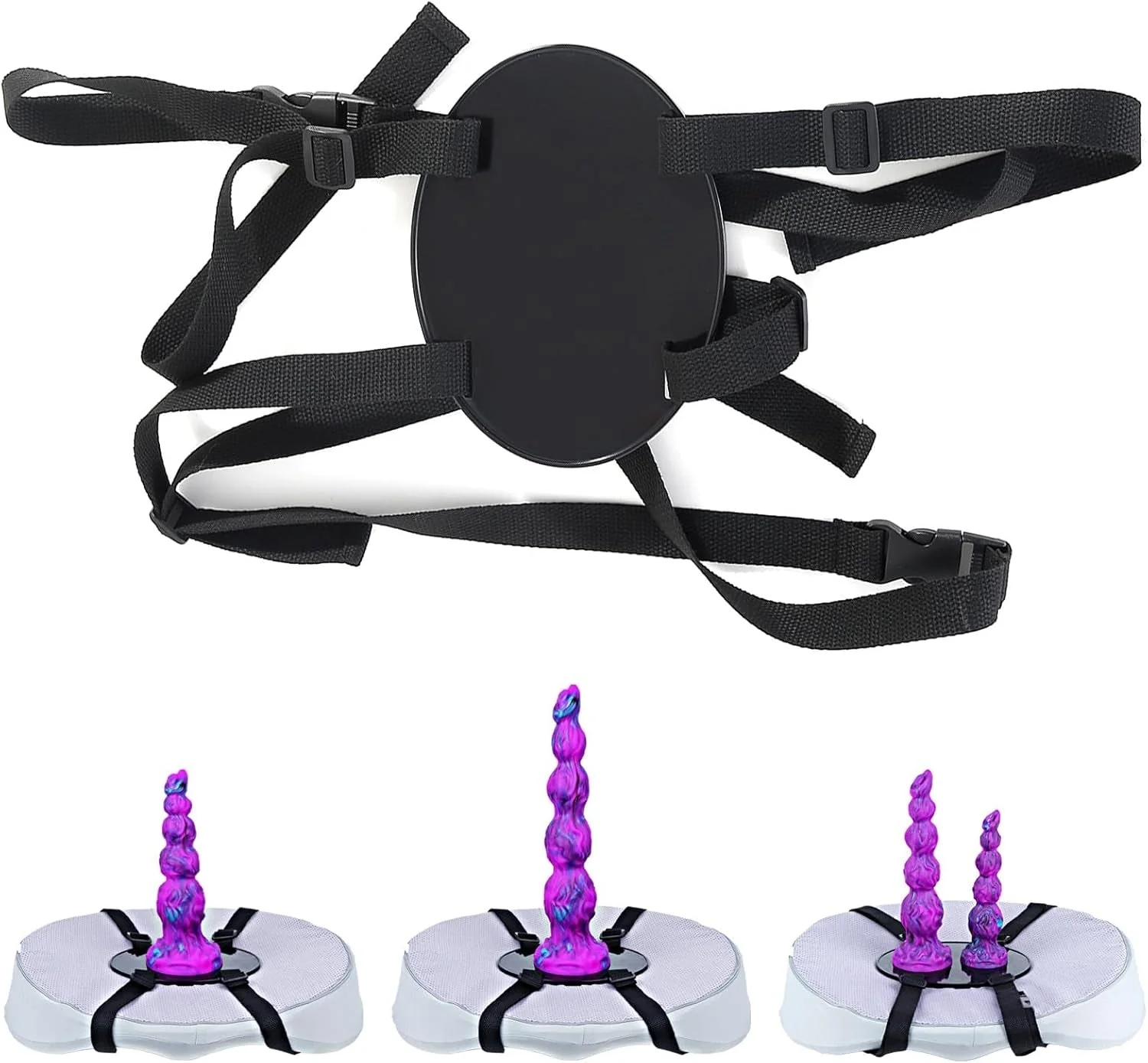 VelvetTwin XL Suction Cup Dildo Saddle - Image 3