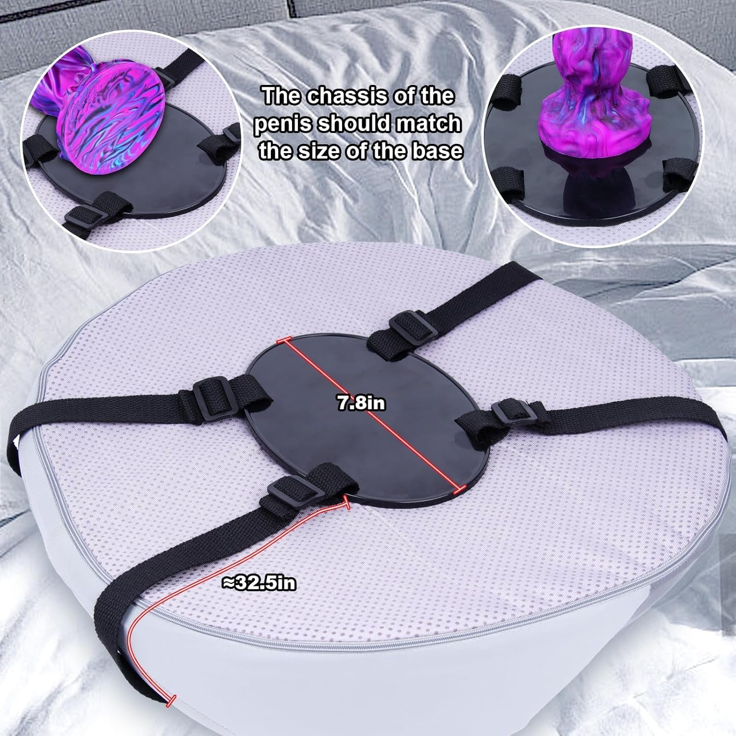 VelvetTwin XL Suction Cup Dildo Saddle - Image 4