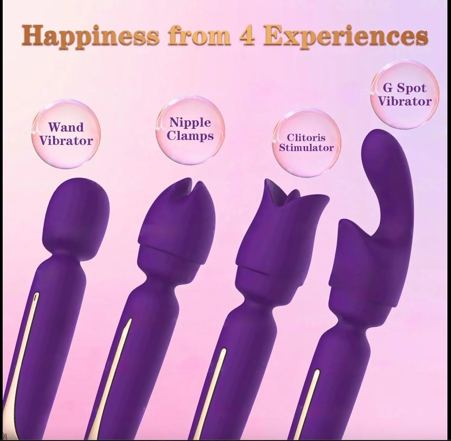 VelvetVerse 3-Attachment Wand Vibrator Kit - Image 2